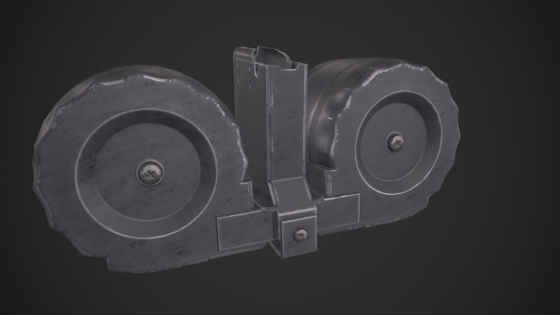 XM-8 Drum Magazine Low-poly 3D model_5
