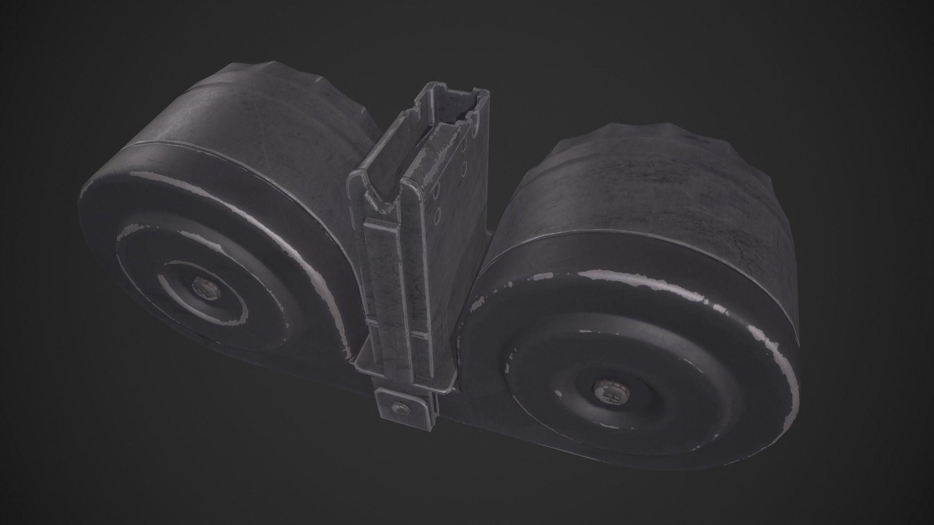 XM-8 Drum Magazine Low-poly 3D model_9