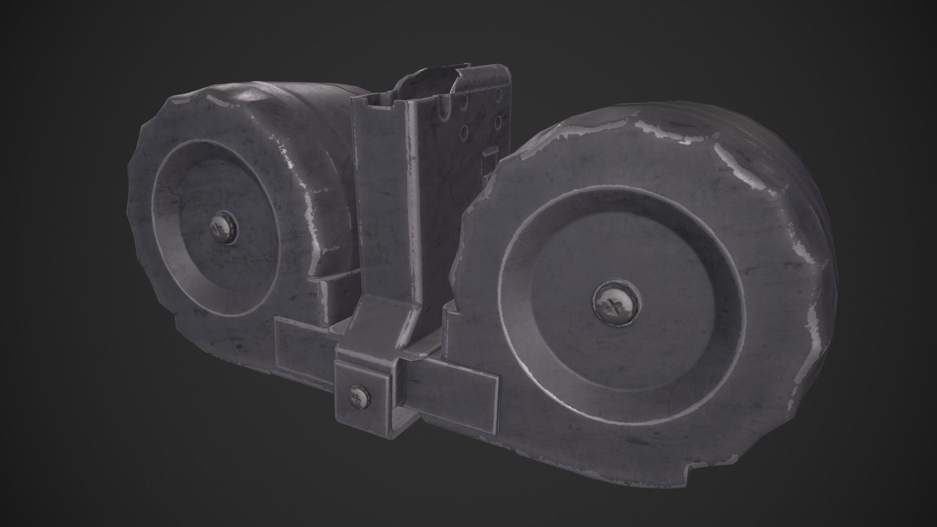 XM-8 Drum Magazine Low-poly 3D model_7