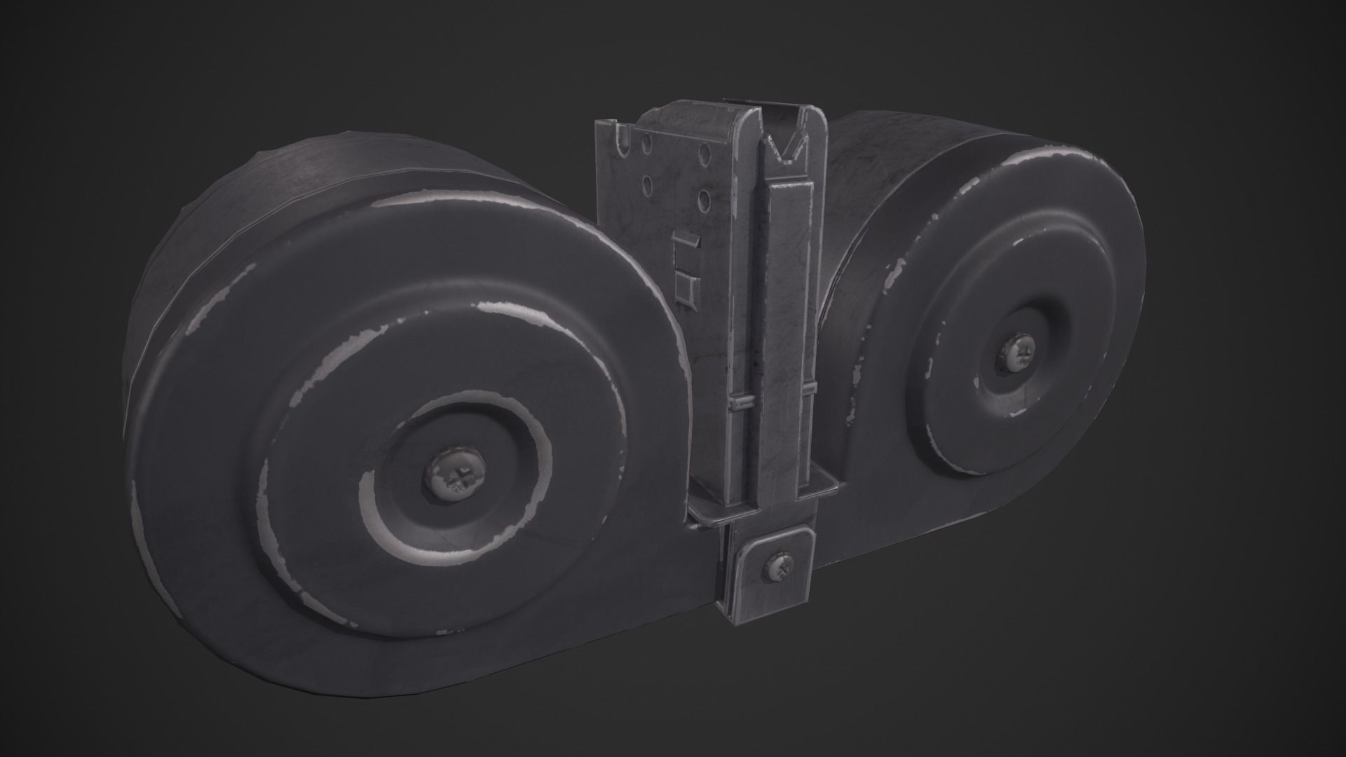 XM-8 Drum Magazine Low-poly 3D model_3