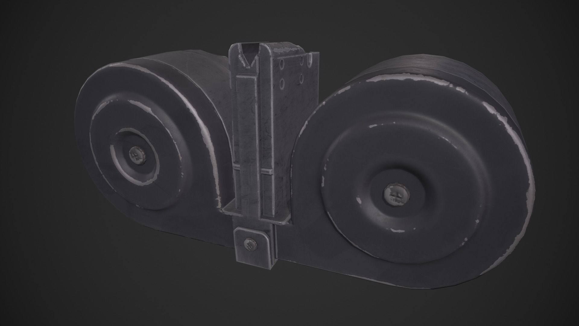 XM-8 Drum Magazine Low-poly 3D model_1