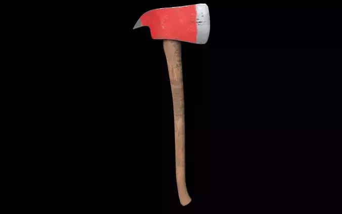 Fire Axe Low Poly 3D Model