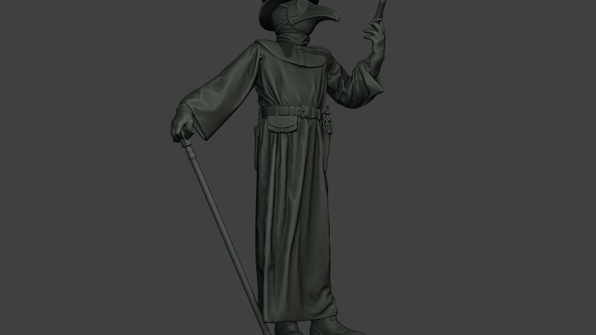 Hans Plague Doctor PDS008 3D print model_13