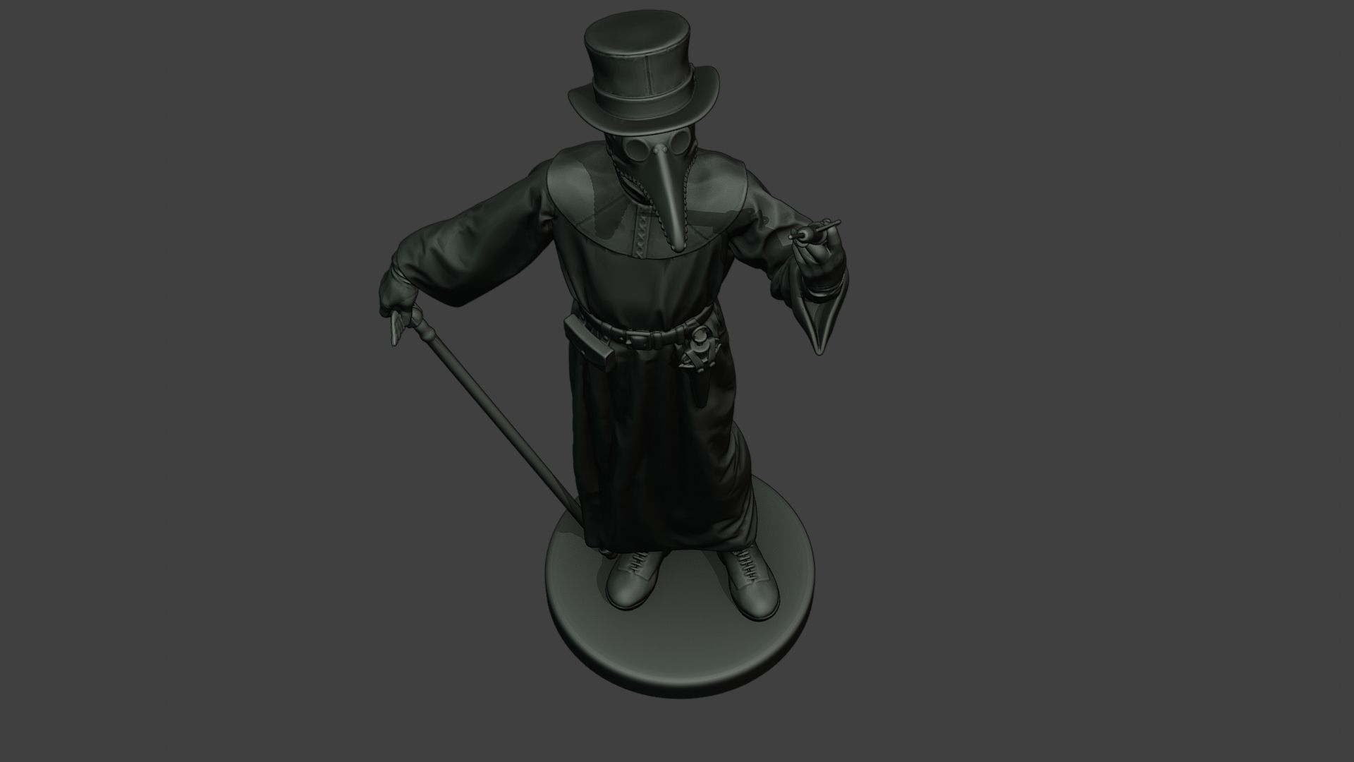 Hans Plague Doctor PDS008 3D print model_14