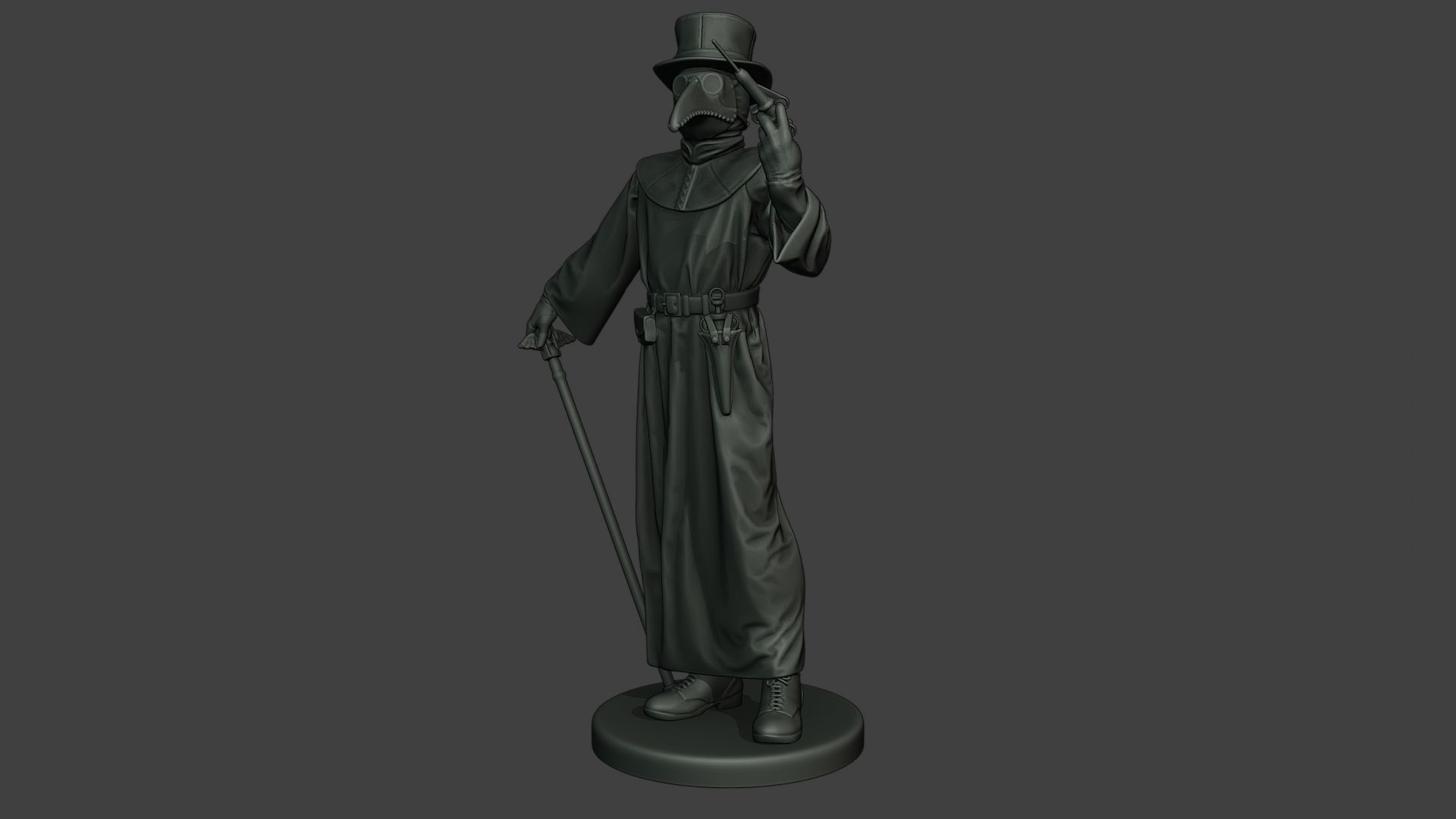 Hans Plague Doctor PDS008 3D print model_2