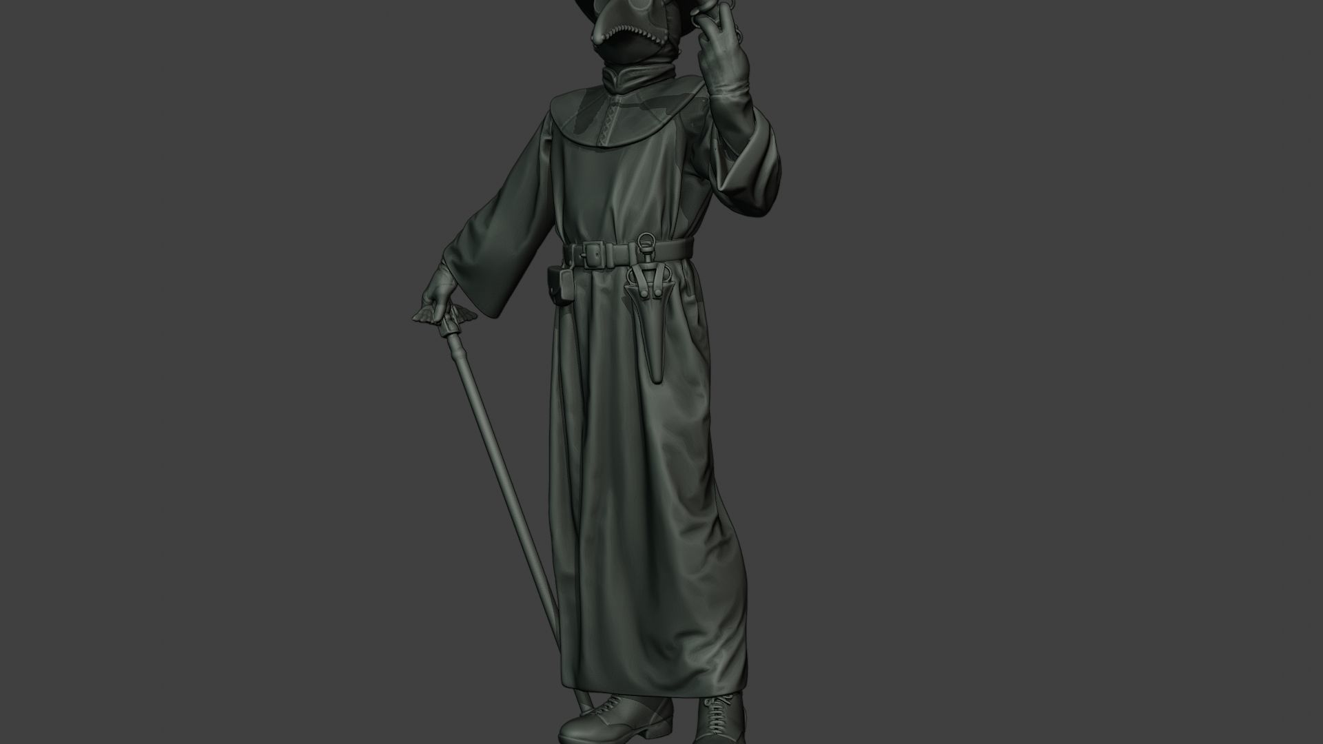 Hans Plague Doctor PDS008 3D print model_27
