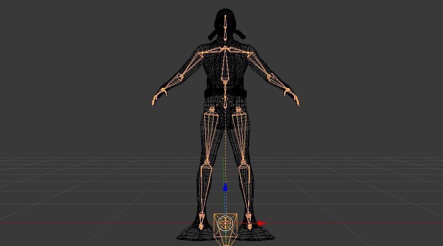 Scuba Diver Low-poly 3D model_20