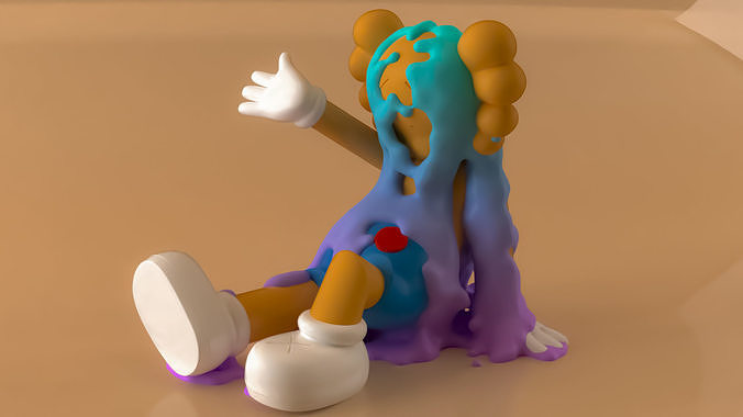 Kaws Fluid Help 3D print model