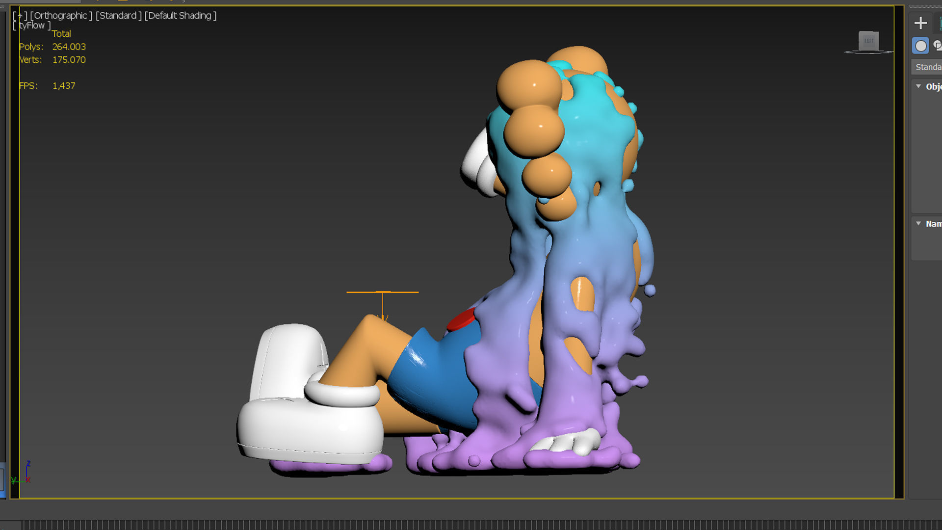 Kaws Fluid Help 3D print model_3