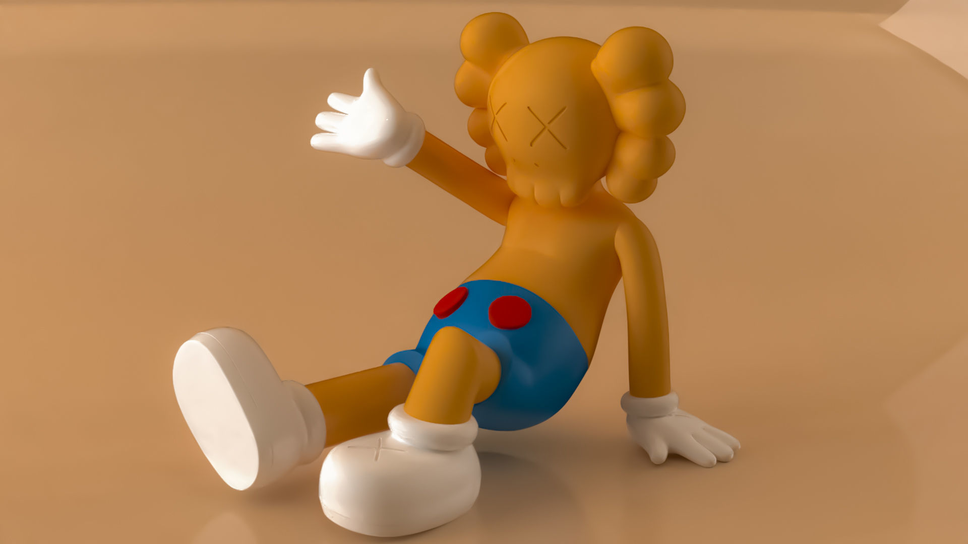 Kaws Fluid Help 3D print model_5