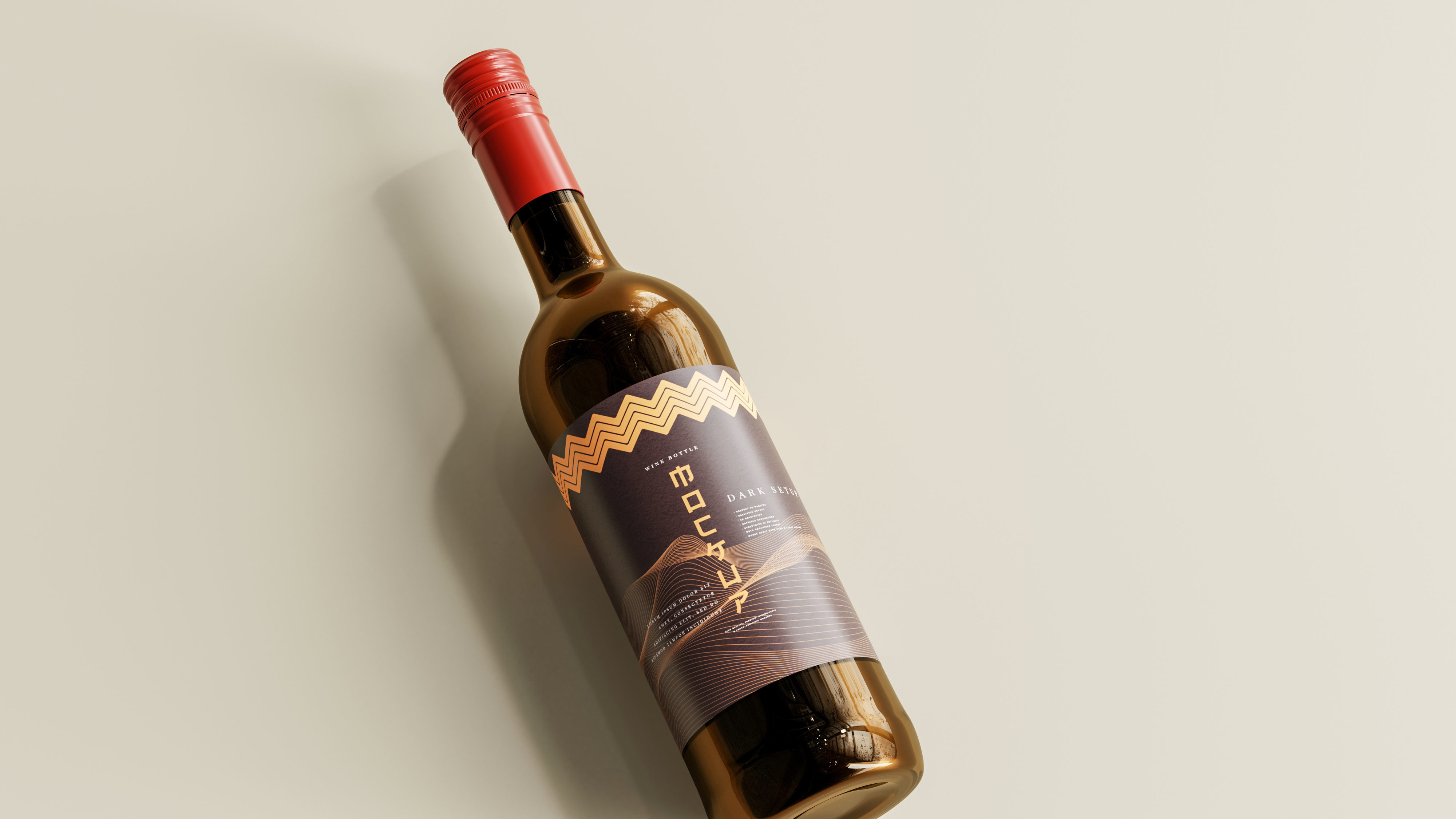 Wine Bottle with Screw Cap 3D model_1