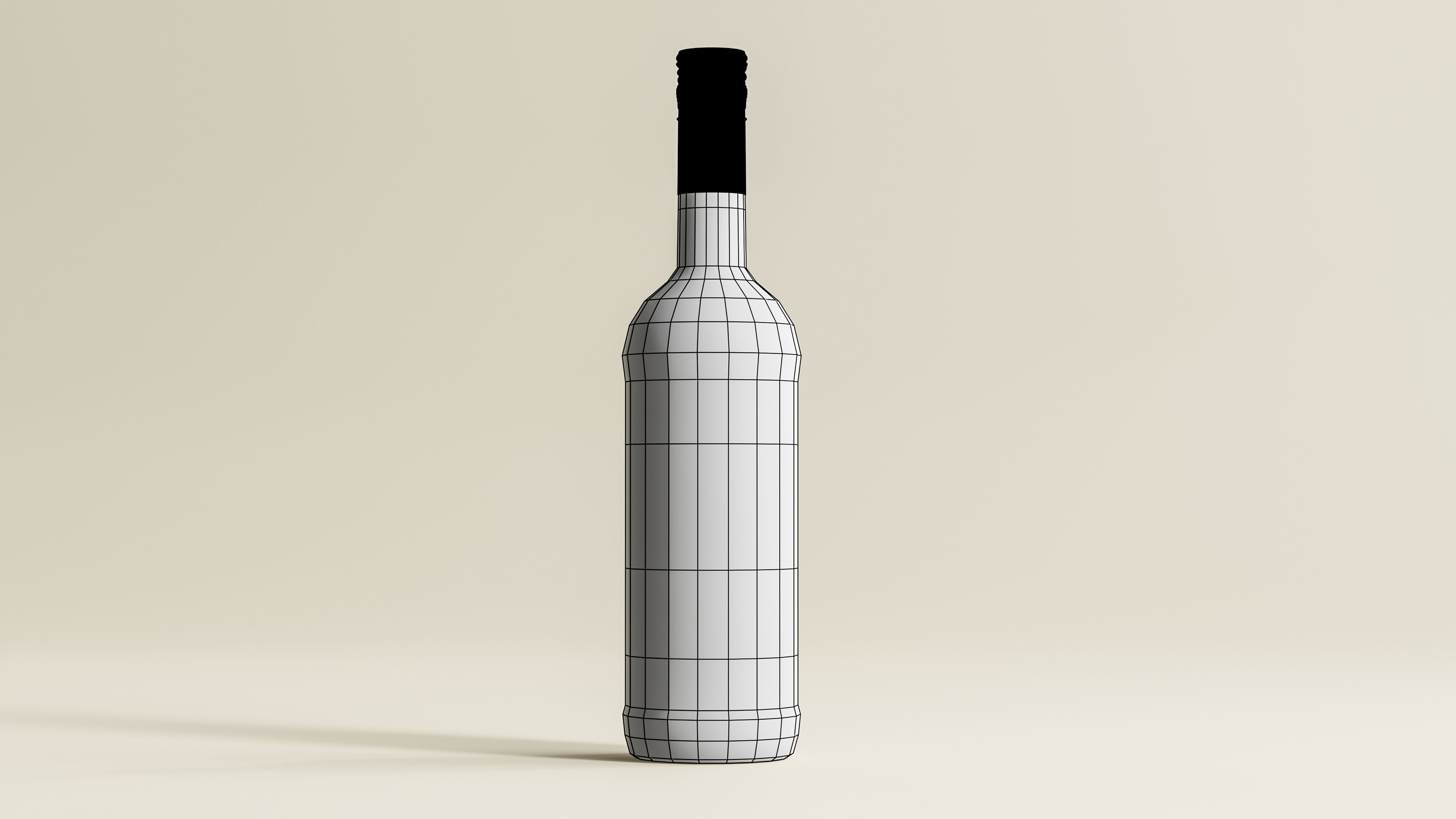 Wine Bottle with Screw Cap 3D model_6