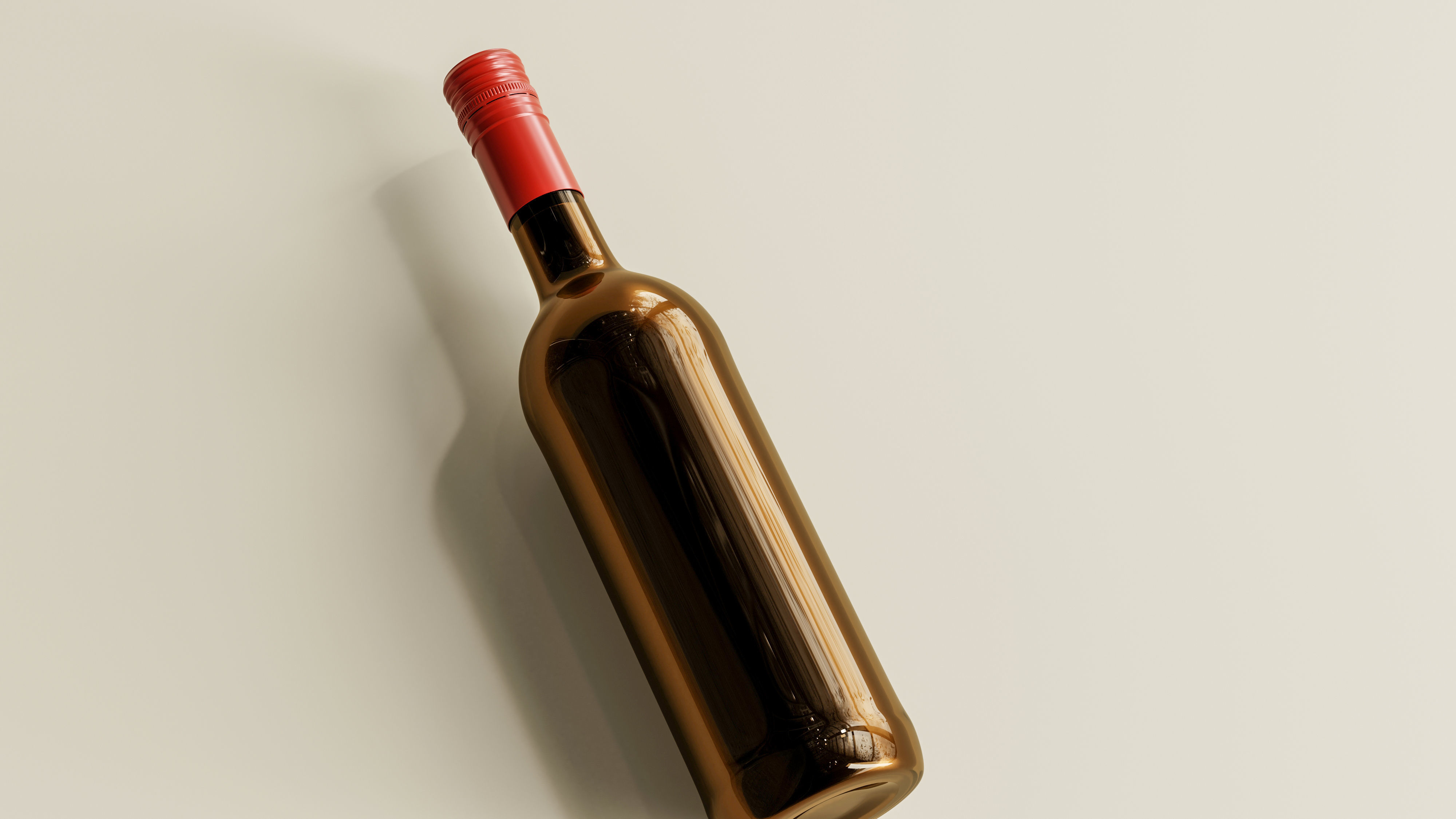 Wine Bottle with Screw Cap 3D model_5