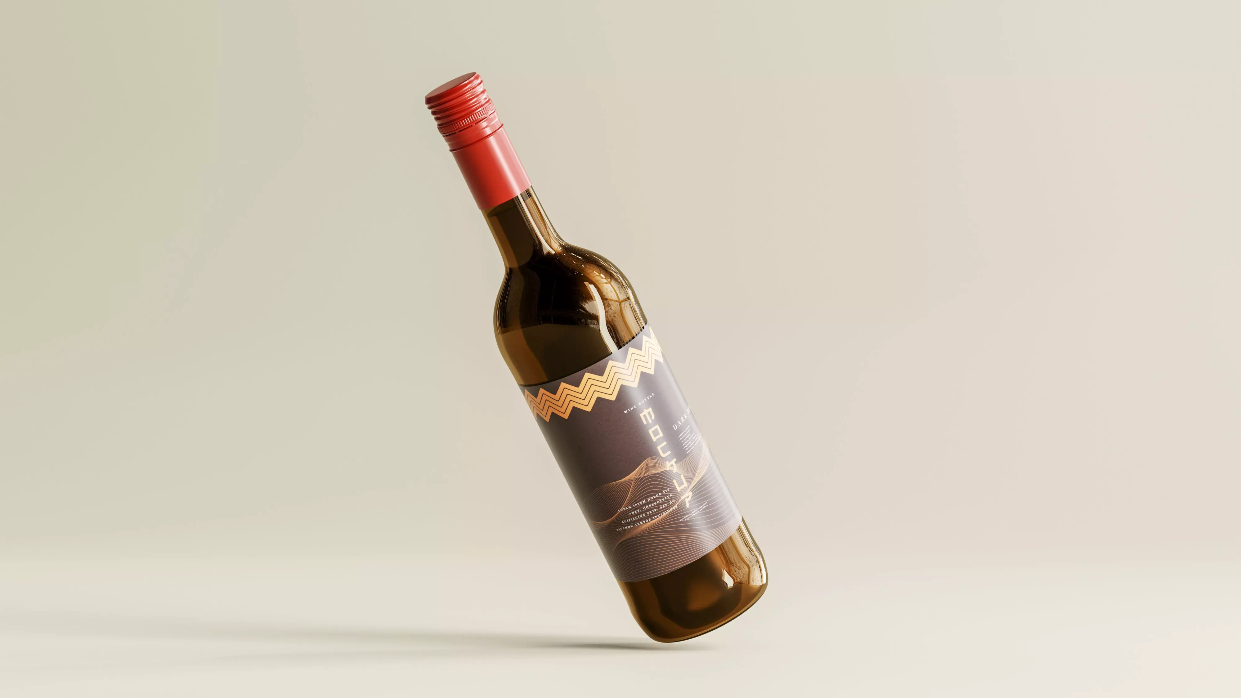 Wine Bottle with Screw Cap 3D model_0
