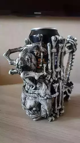 scary cup holder for cans 3D print model