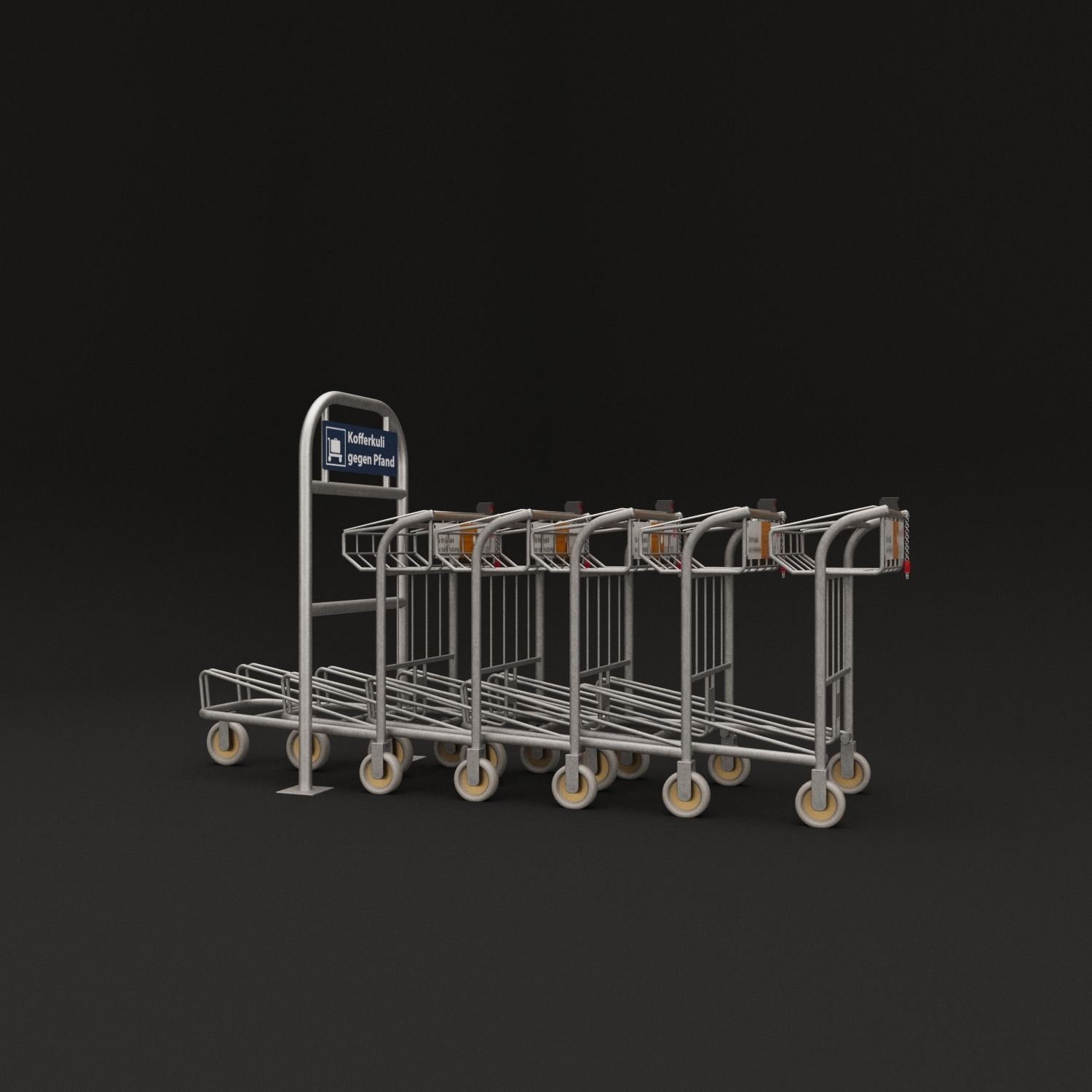 Munich Central Train Station Complete Scene 3D model_8