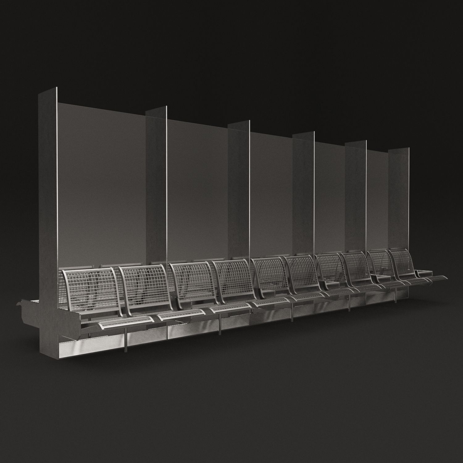 Munich Central Train Station Complete Scene 3D model_10