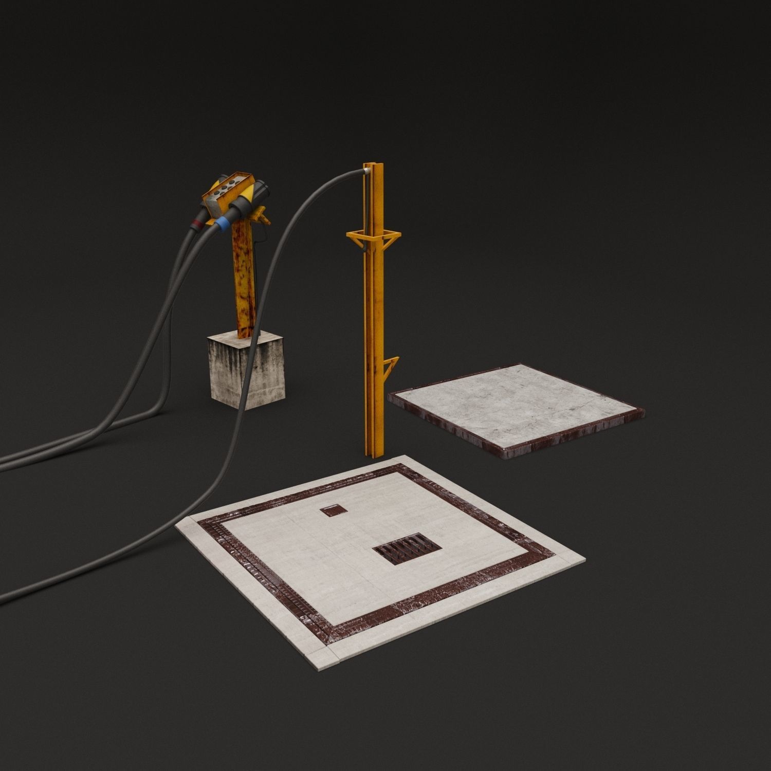 Munich Central Train Station Complete Scene 3D model_12