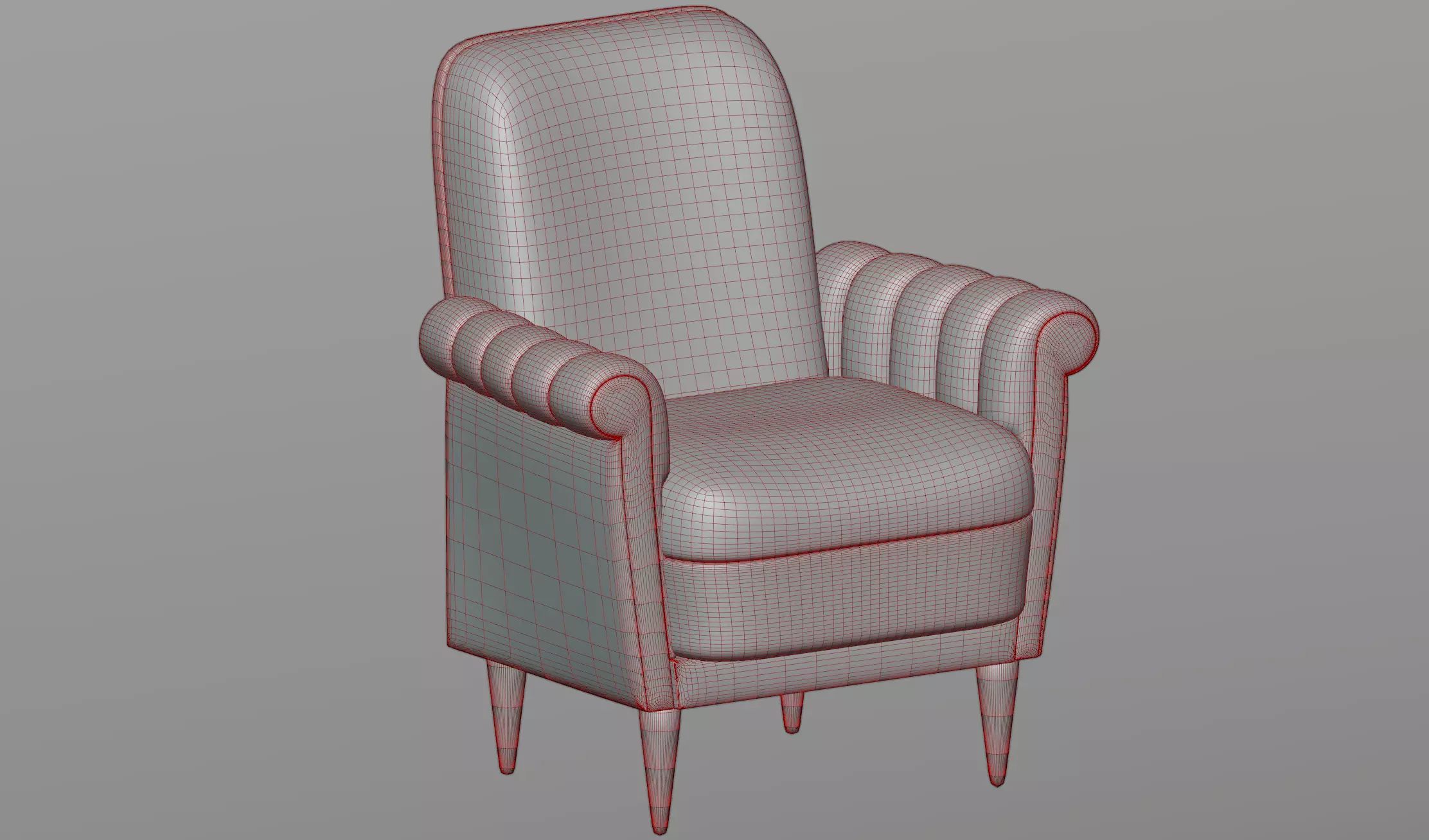 Armchair chair 3D model_0