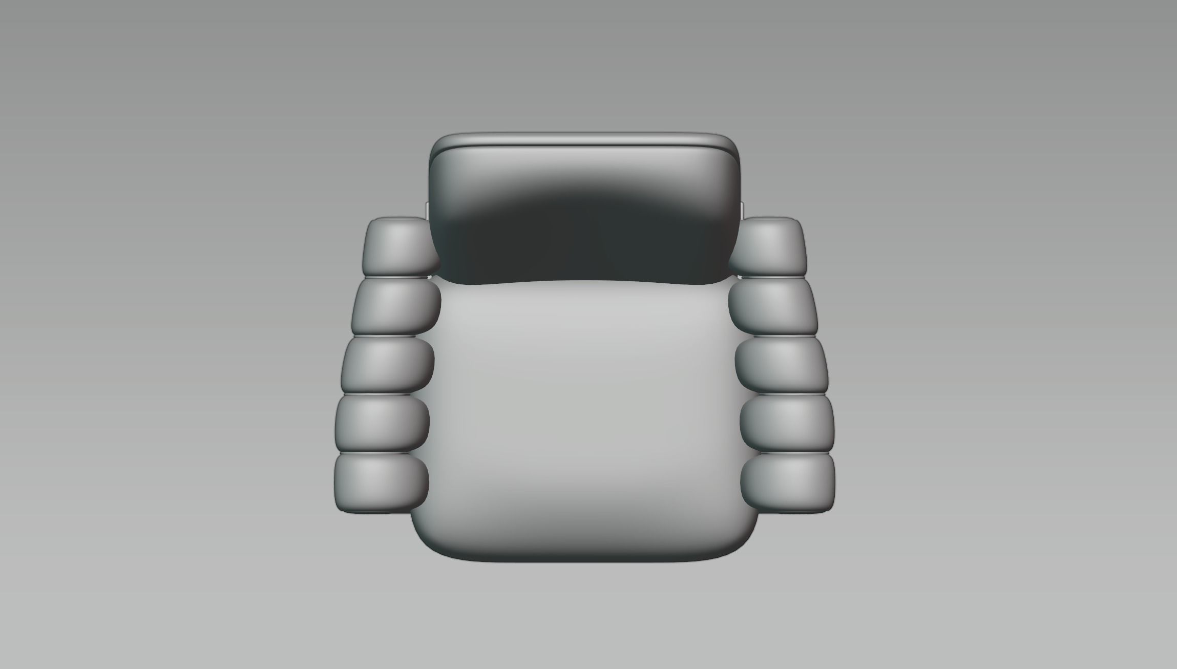 Armchair chair 3D model_4