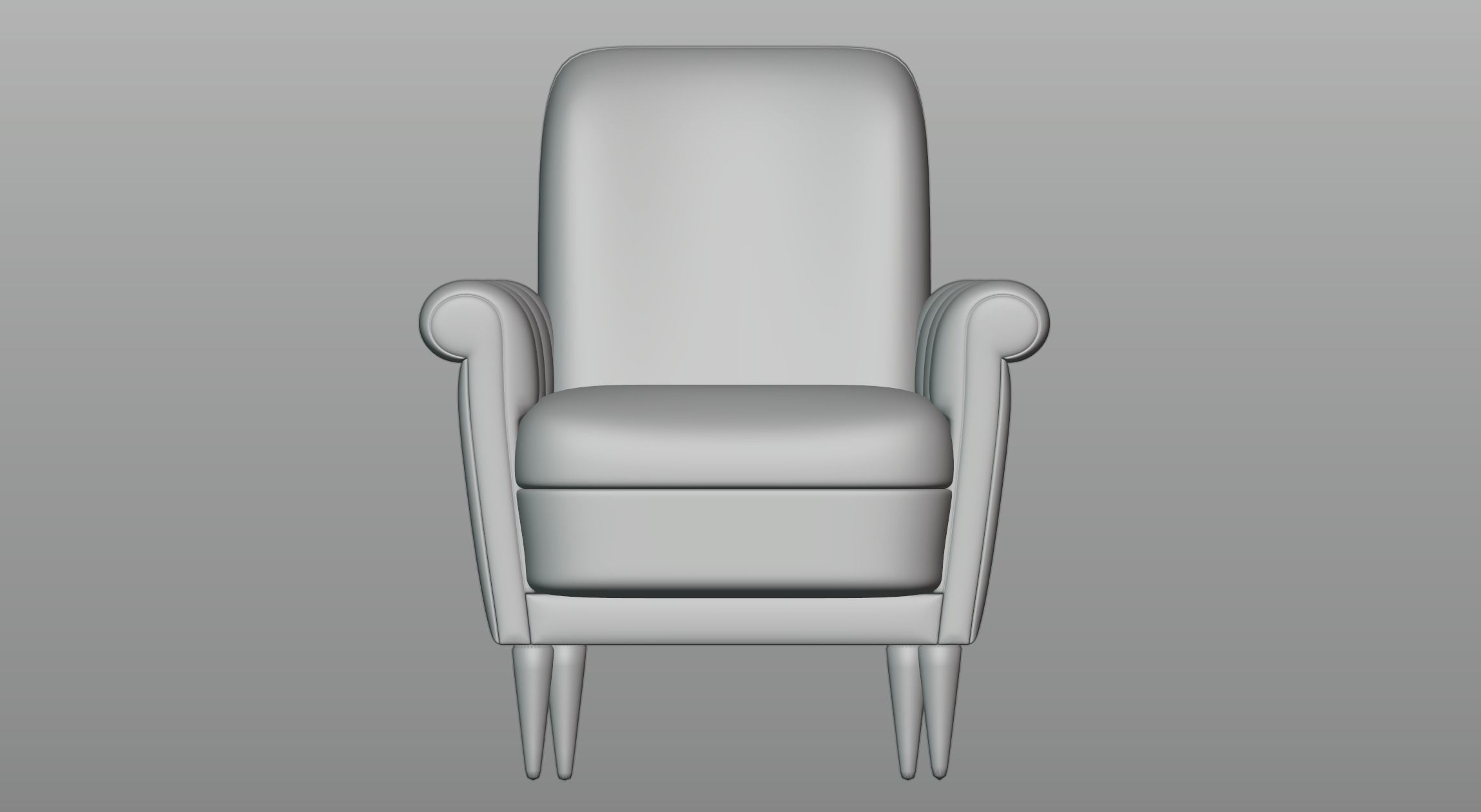 Armchair chair 3D model_1