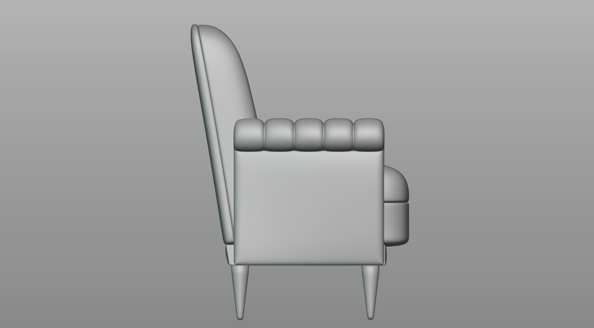 Armchair chair 3D model_2