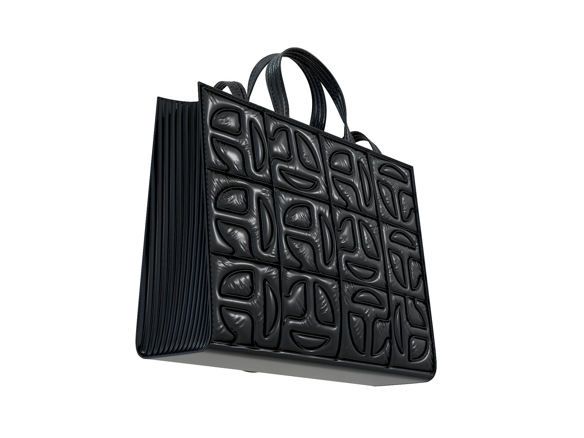 Telfar x Moose Knuckles Puffer Shopper Bag Low-poly 3D model_10