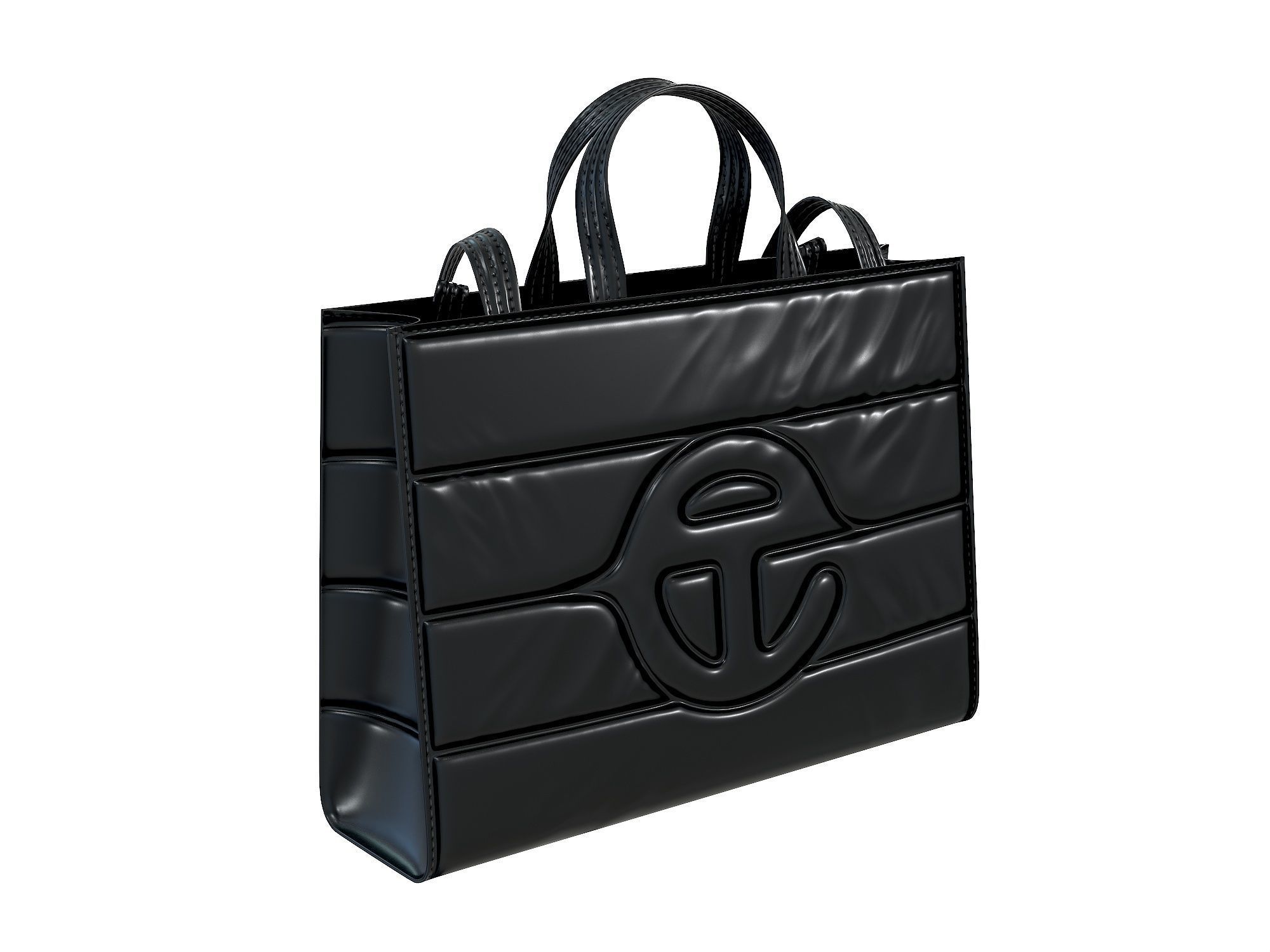 Telfar x Moose Knuckles Puffer Shopper Bag Low-poly 3D model_7