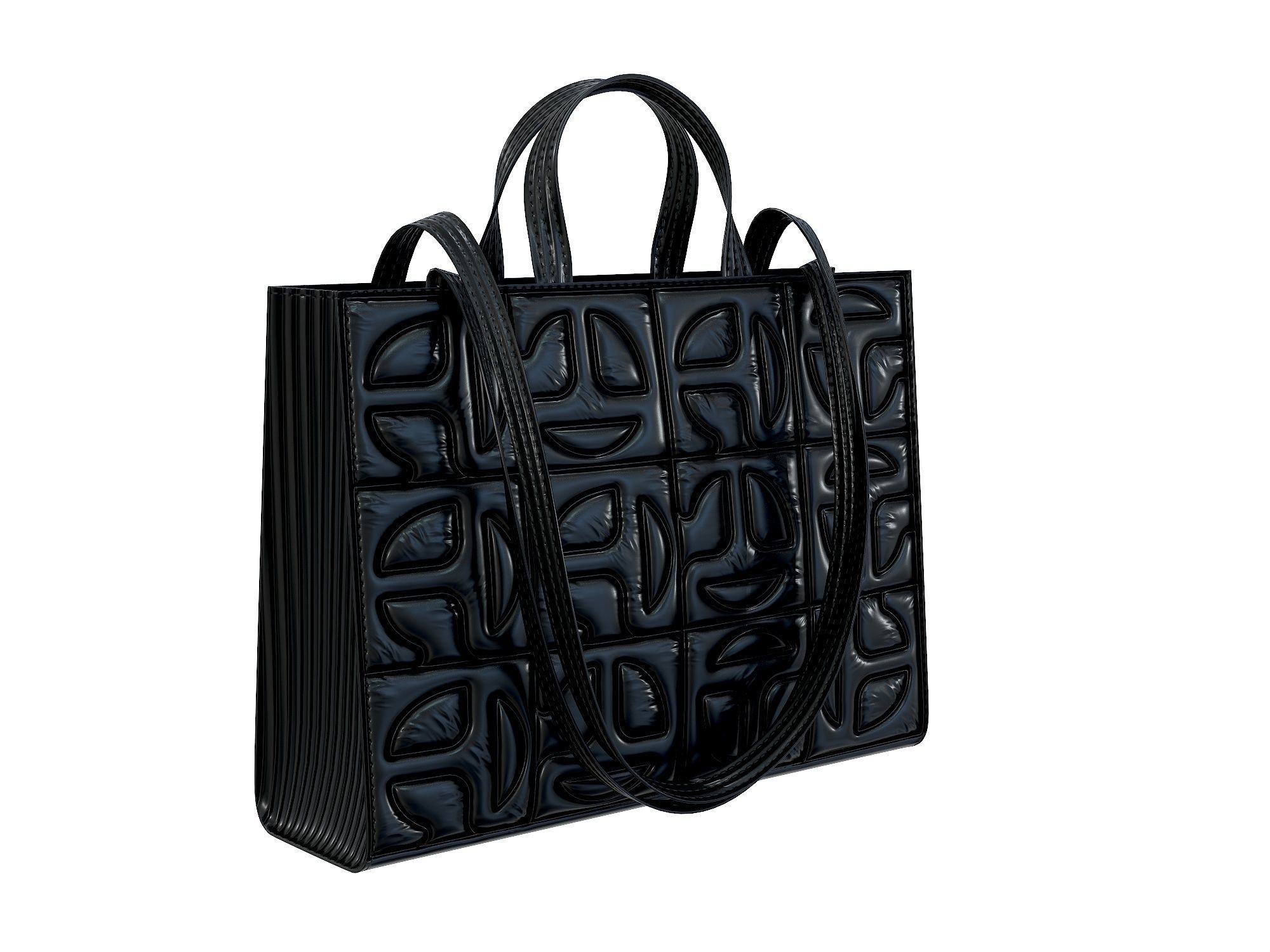 Telfar x Moose Knuckles Puffer Shopper Bag Low-poly 3D model_4