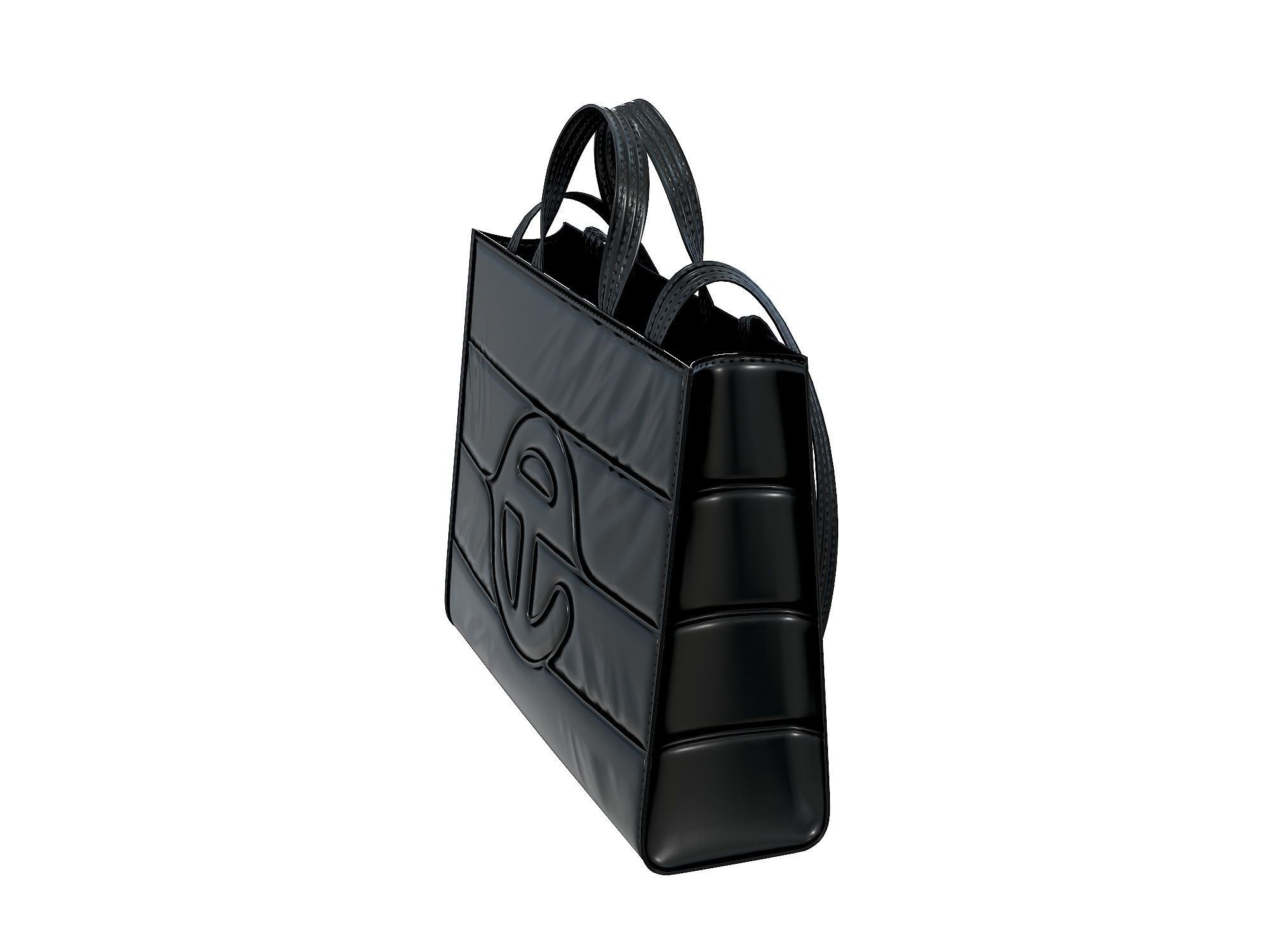 Telfar x Moose Knuckles Puffer Shopper Bag Low-poly 3D model_9