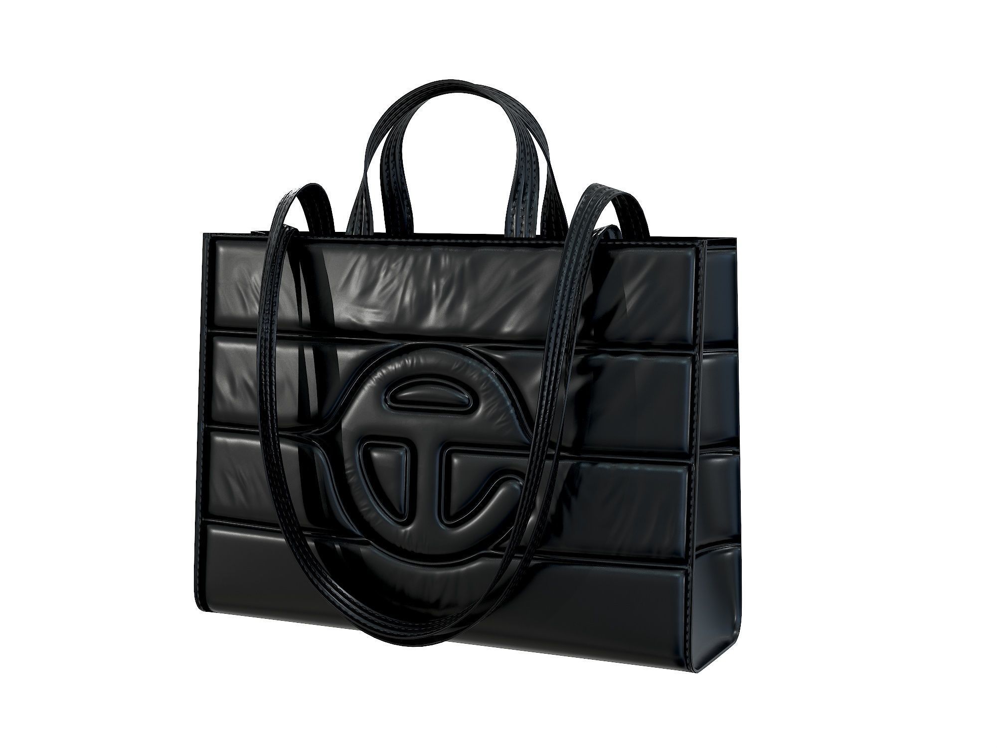 Telfar x Moose Knuckles Puffer Shopper Bag Low-poly 3D model_2