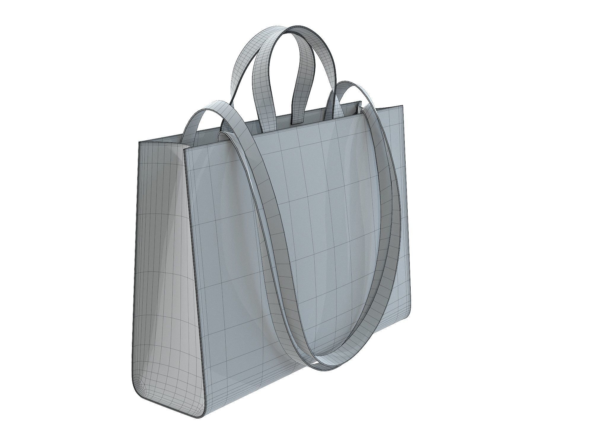 Telfar x Moose Knuckles Puffer Shopper Bag Low-poly 3D model_15