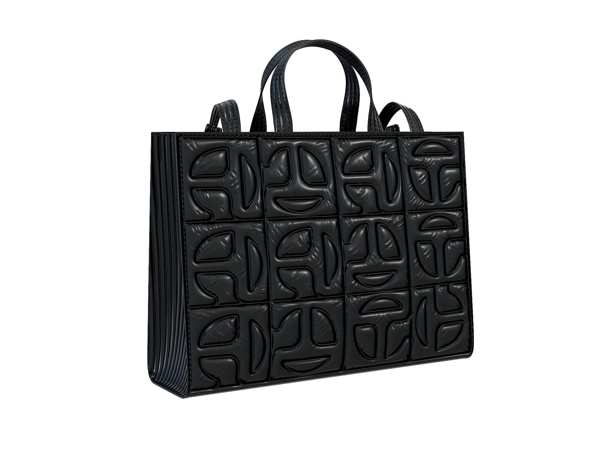 Telfar x Moose Knuckles Puffer Shopper Bag Low-poly 3D model_8