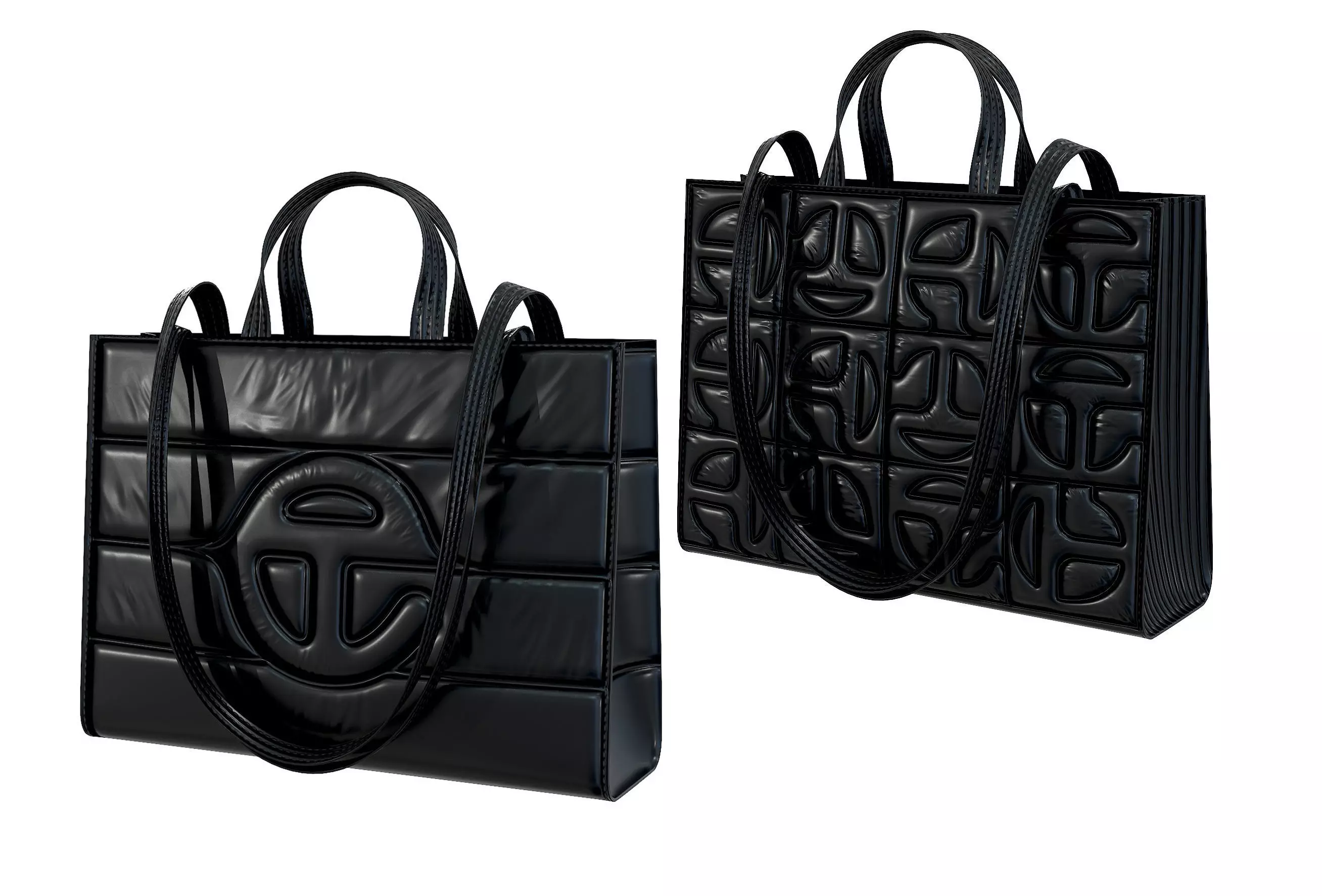 Telfar x Moose Knuckles Puffer Shopper Bag Low-poly 3D model_0