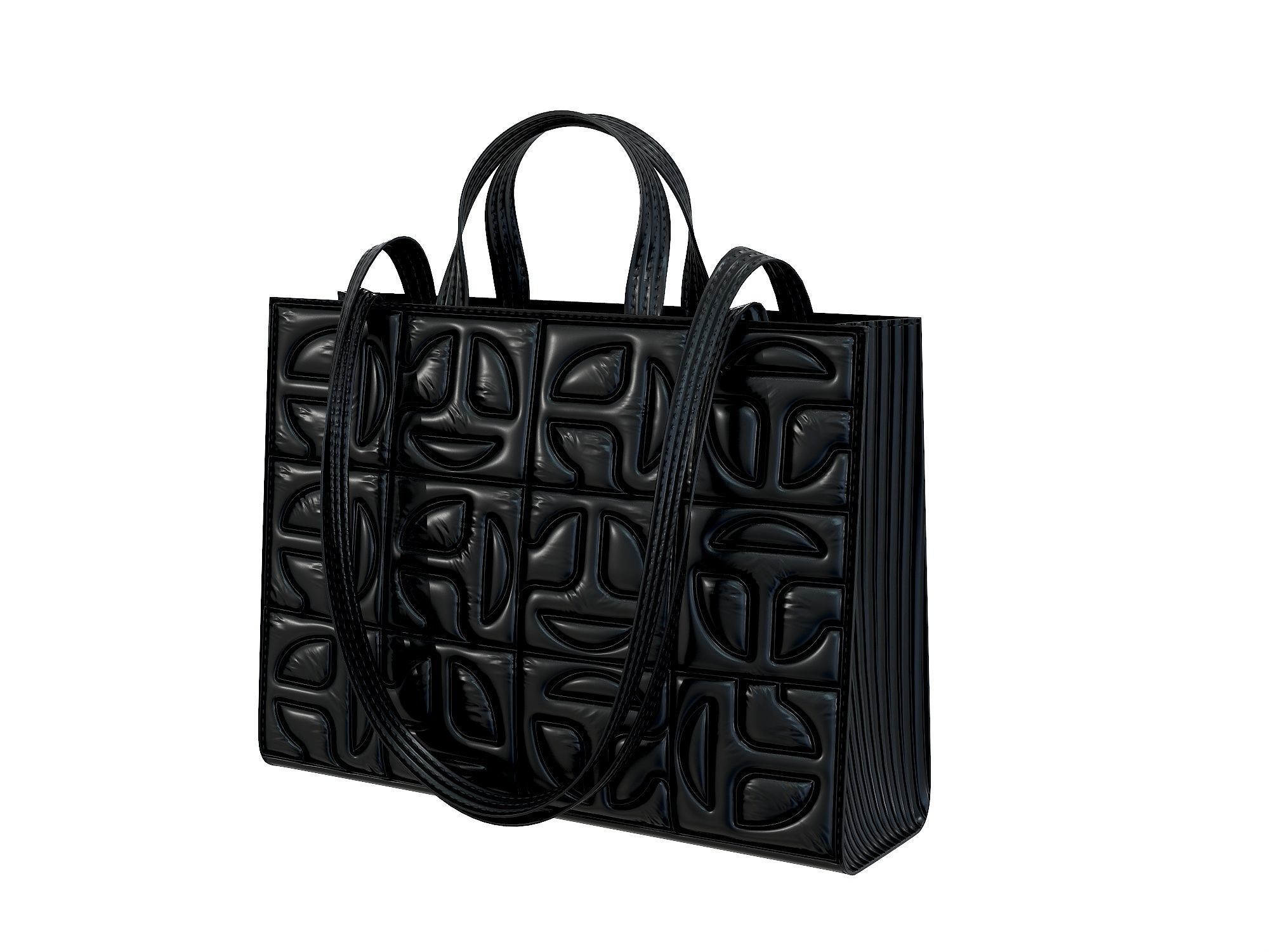 Telfar x Moose Knuckles Puffer Shopper Bag Low-poly 3D model_3