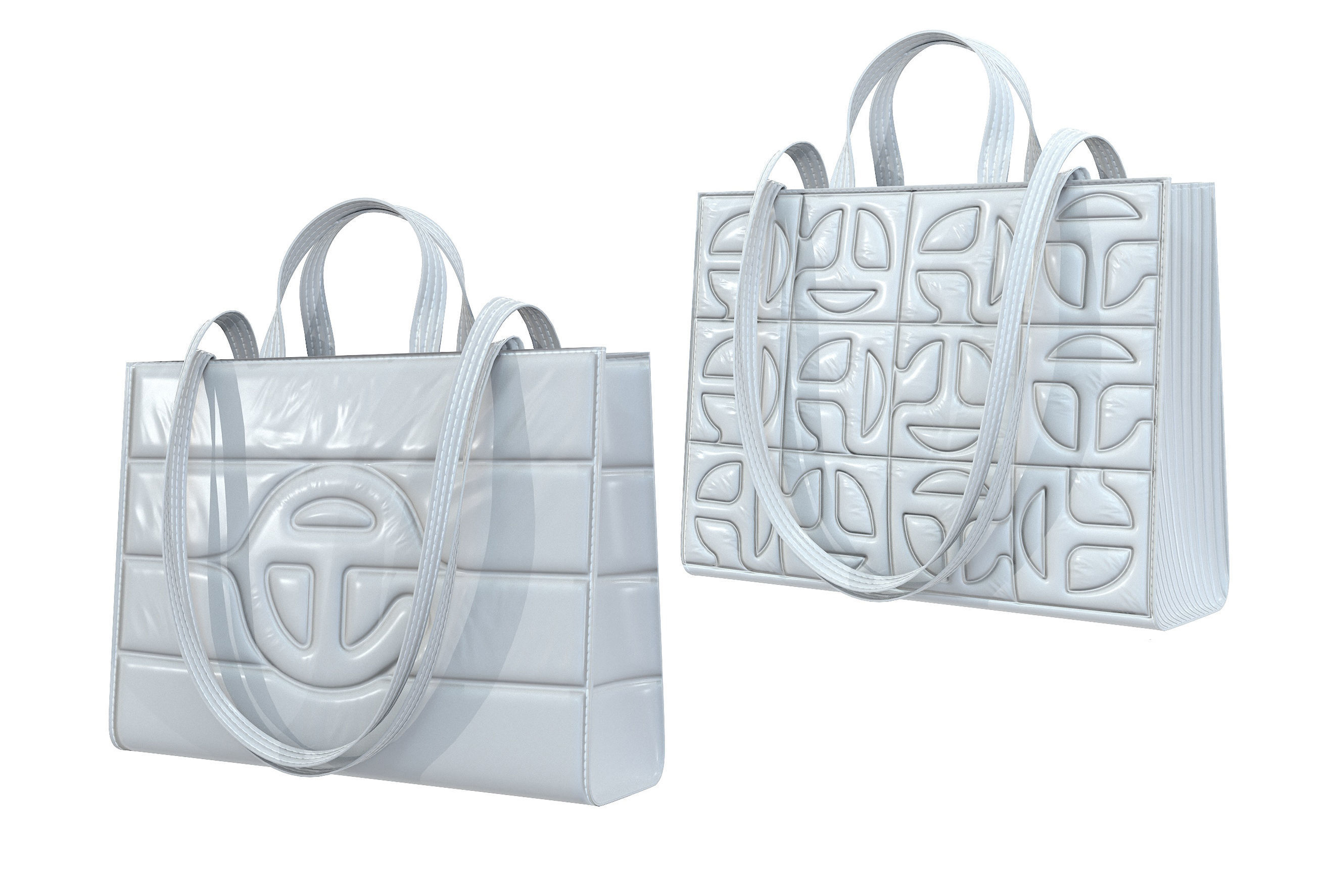 Telfar x Moose Knuckles Puffer Shopper Bag Low-poly 3D model_1