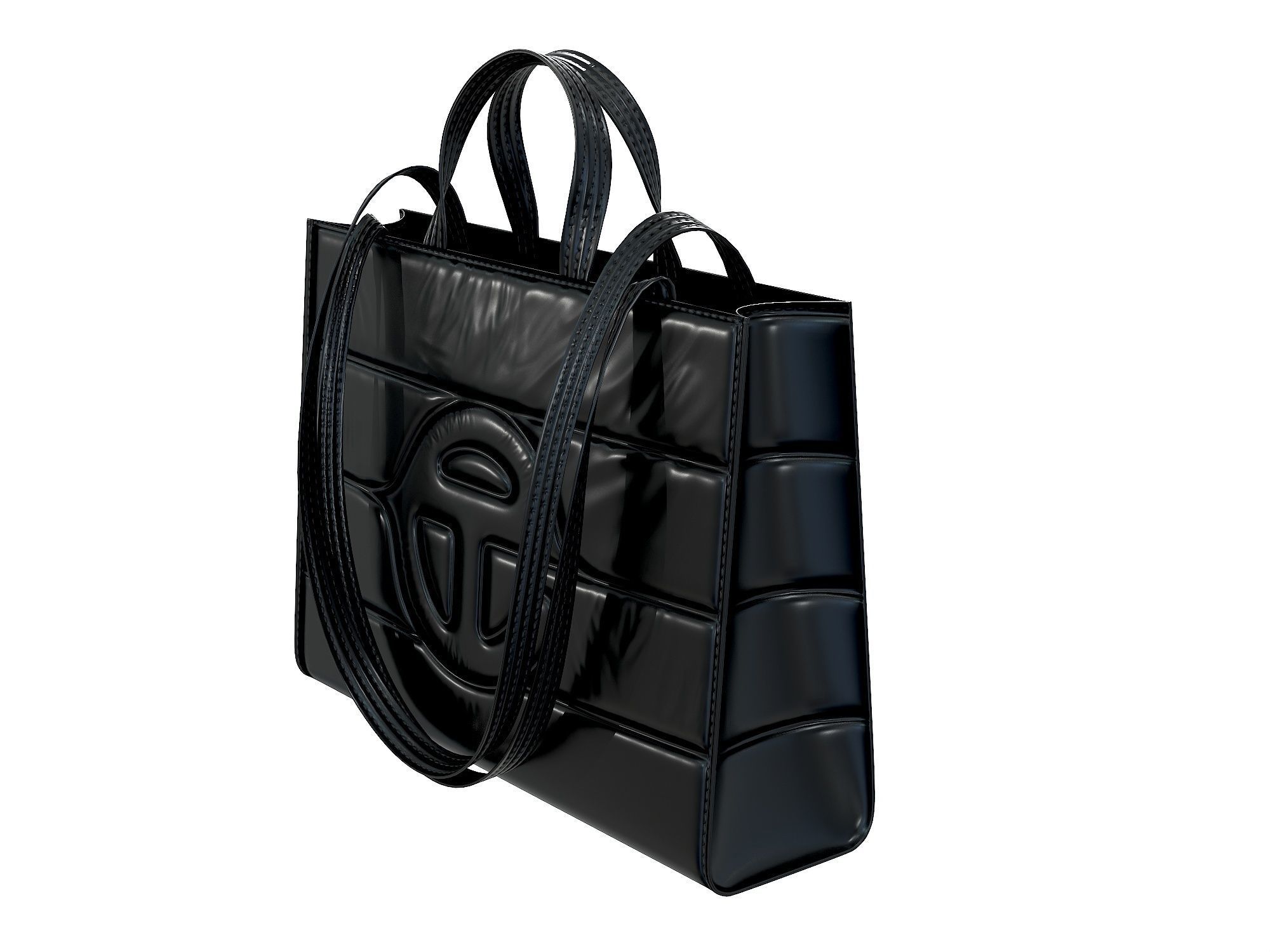 Telfar x Moose Knuckles Puffer Shopper Bag Low-poly 3D model_5