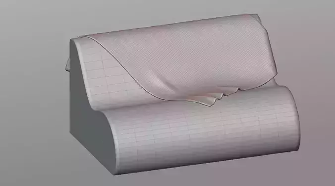 Couch with a blanket