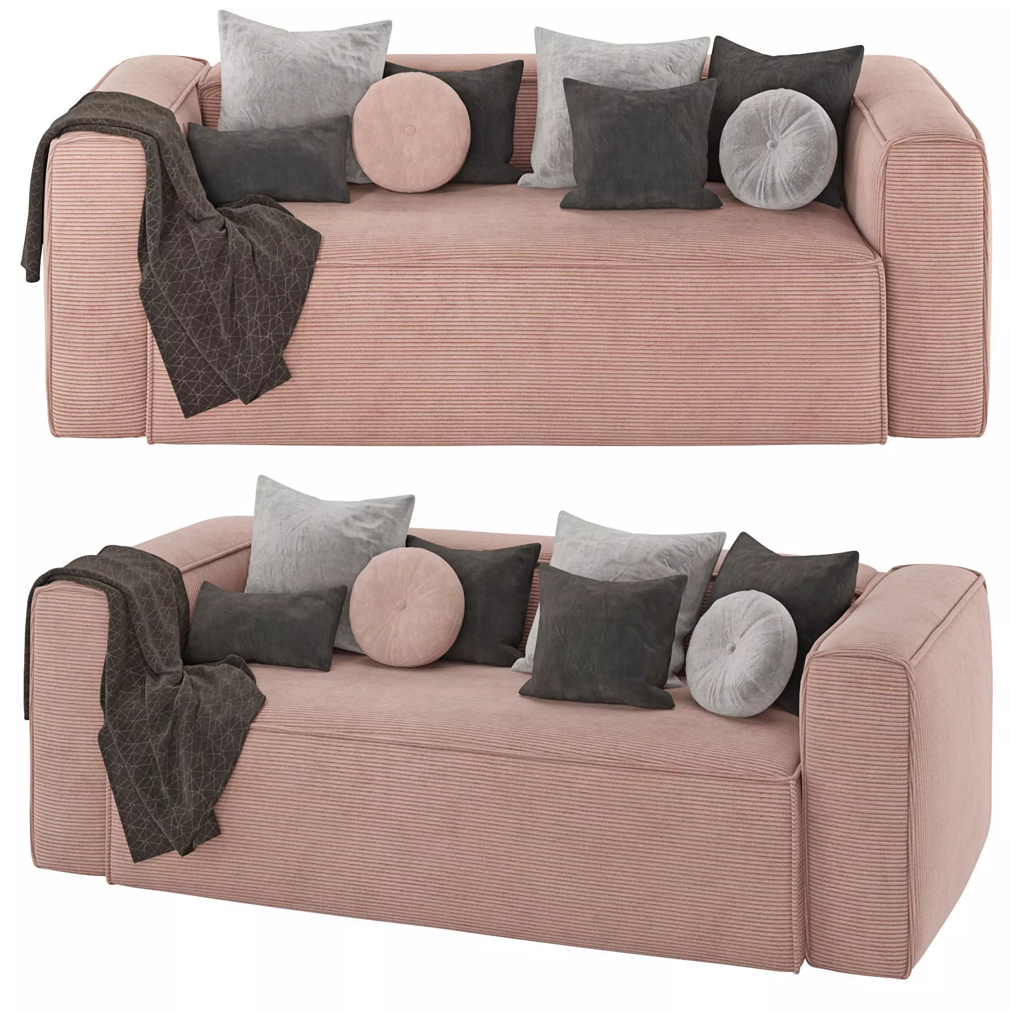Blok sofa 2-seater 3D model_0
