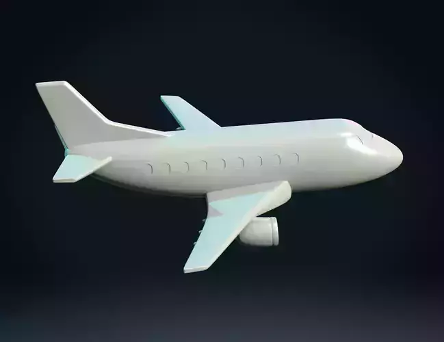 Airplane flying in sky 3D print model