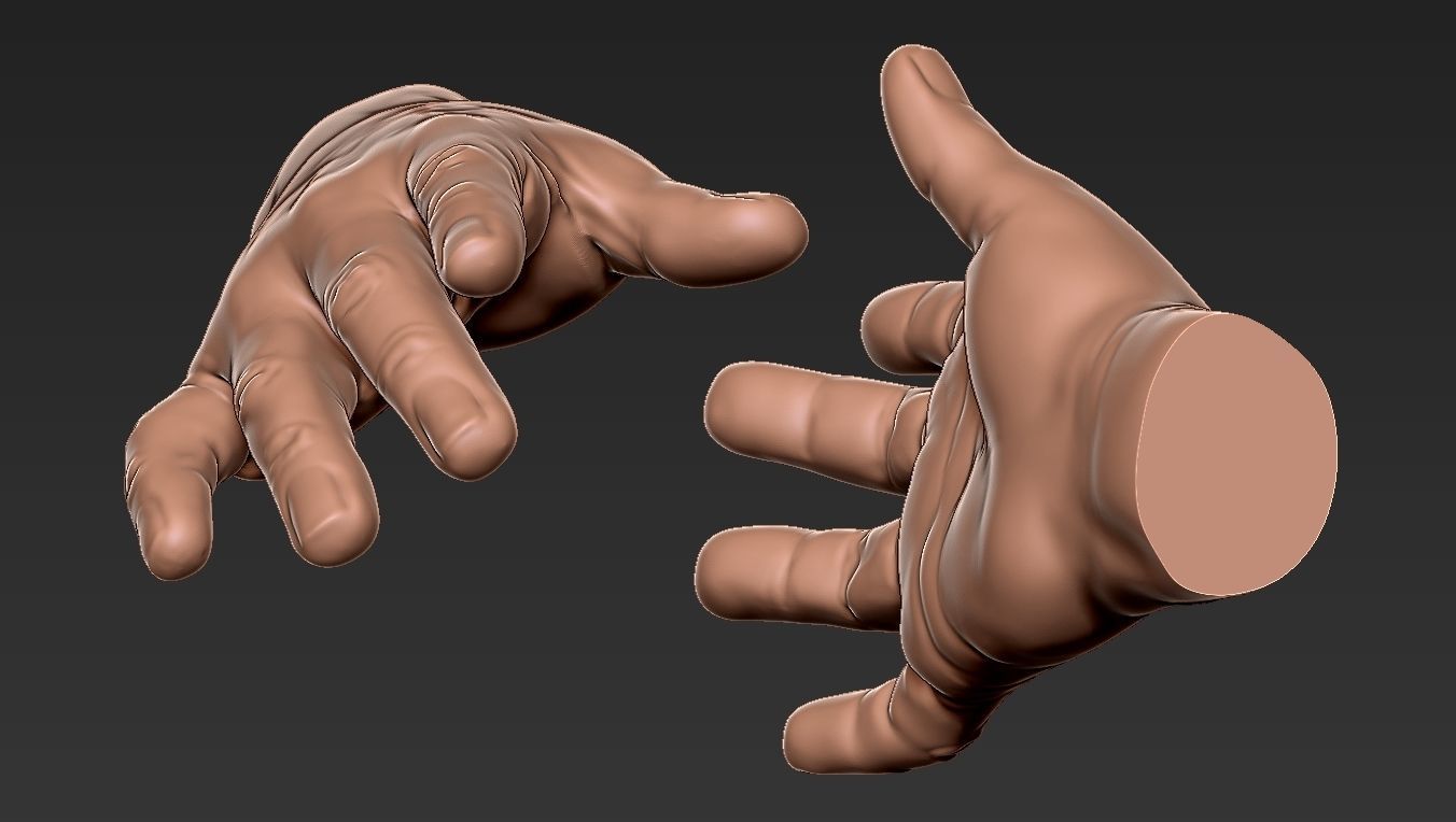 Male Hand 3d Print 3D print model_33