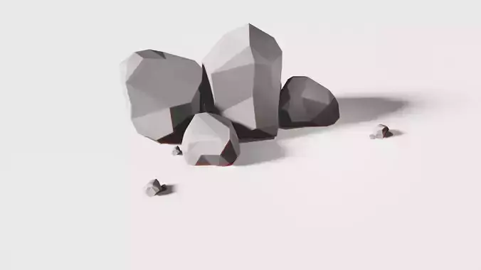 Rocks - 3D Models Low-poly 3D model