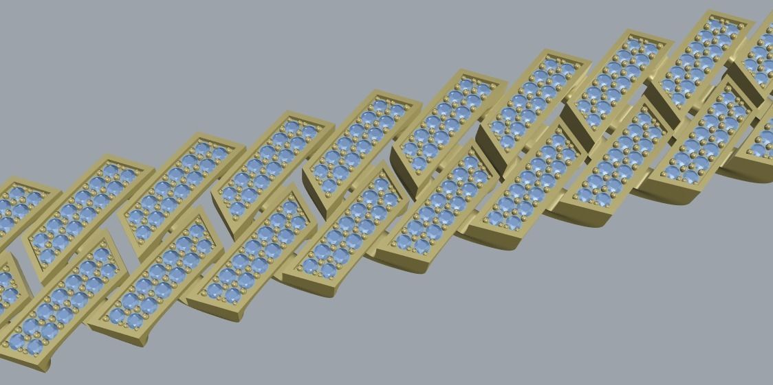 cuban link 3D print model_2