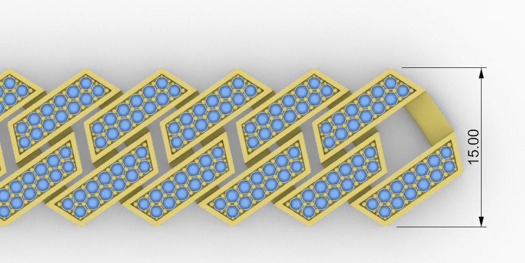 cuban link 3D print model_4