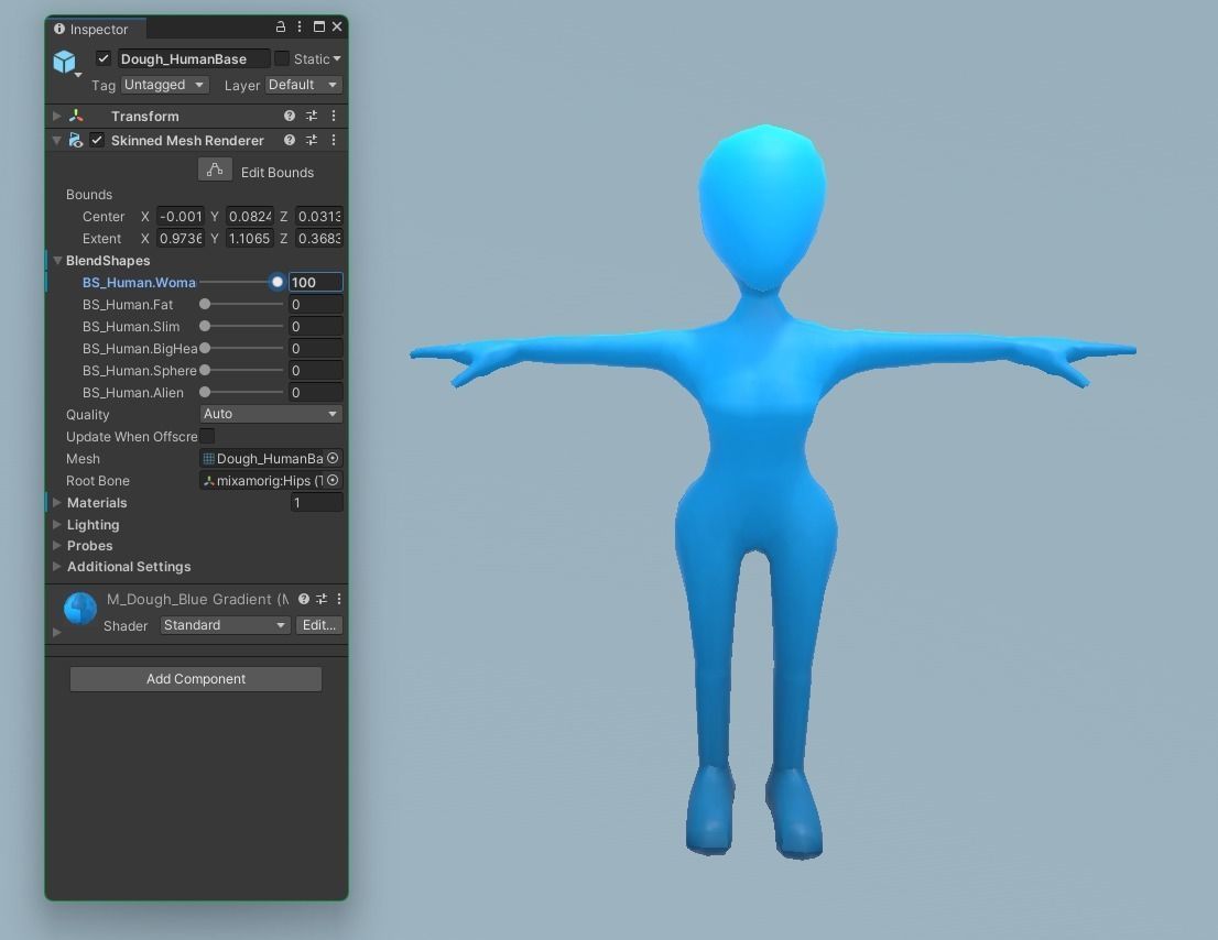 Lowpoly Human Dough Character Low-poly 3D model_16