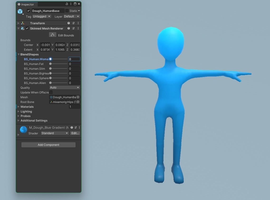 Lowpoly Human Dough Character Low-poly 3D model_13