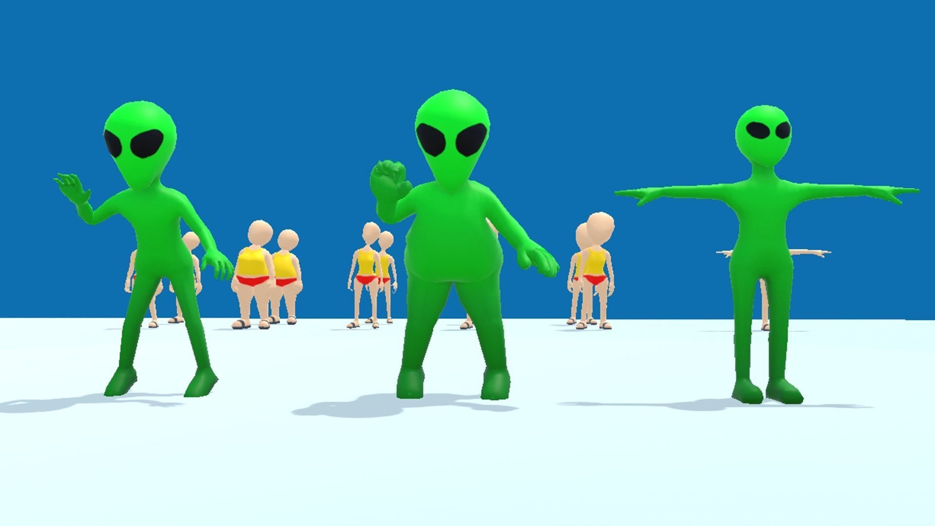 Lowpoly Human Dough Character Low-poly 3D model_9