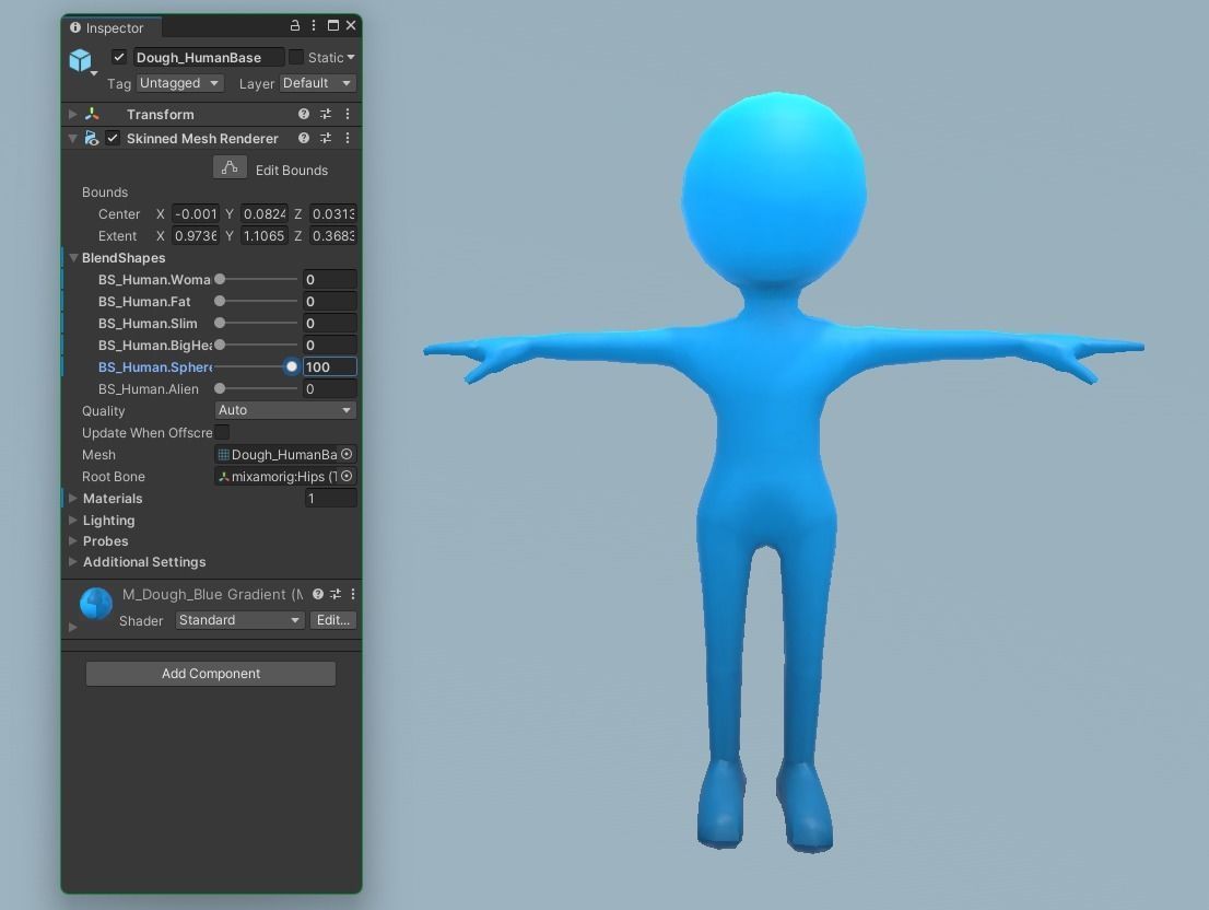 Lowpoly Human Dough Character Low-poly 3D model_12