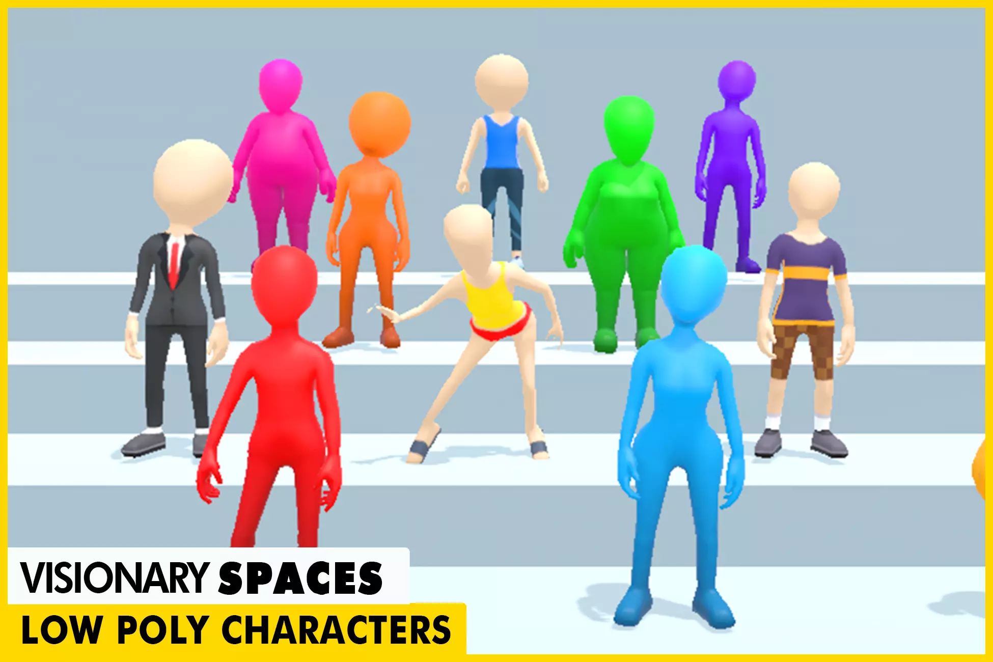 Lowpoly Human Dough Character Low-poly 3D model_0
