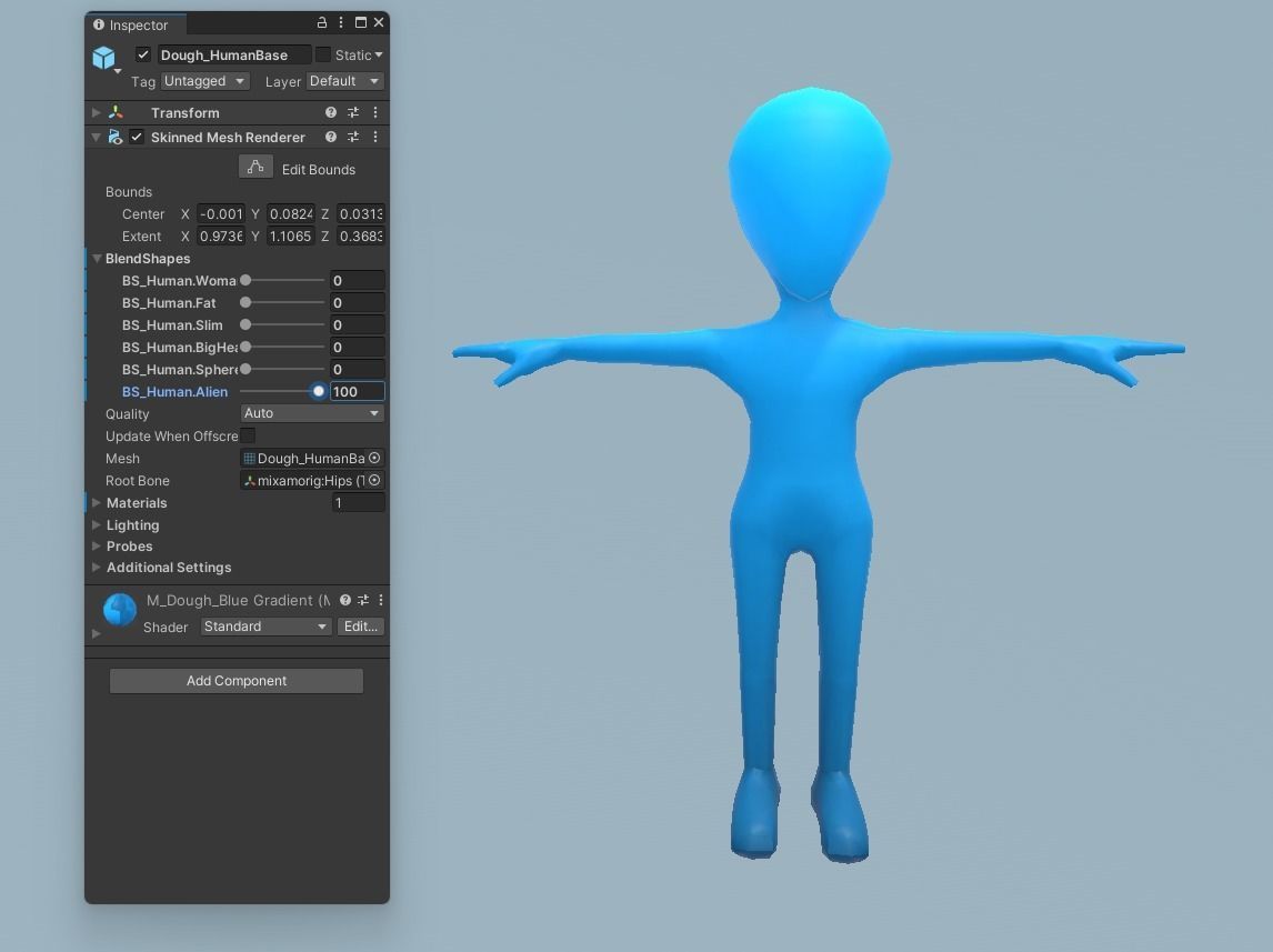 Lowpoly Human Dough Character Low-poly 3D model_14